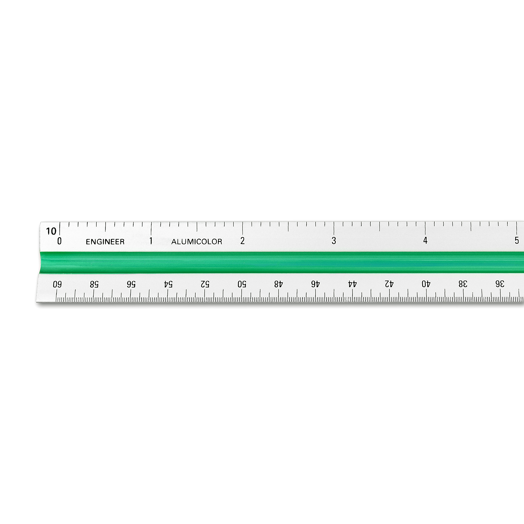 12" Color Coded Engineer Triangular Solid Scale - Aluminum 3