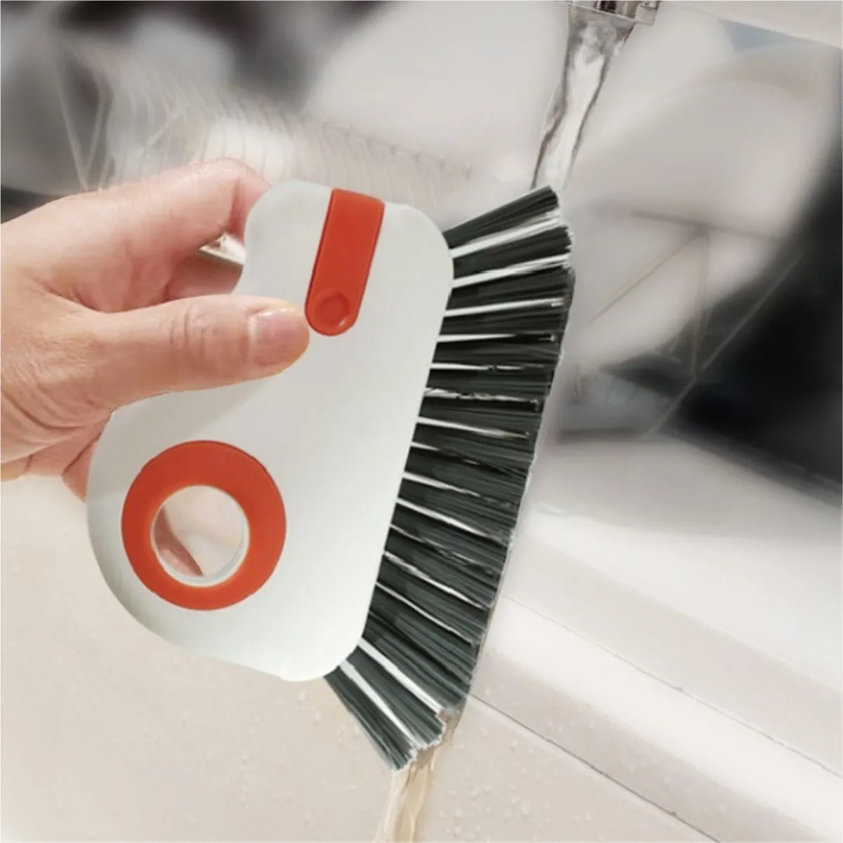 2 In 1 Window Track Groove Brush With Detachable Scraper 5