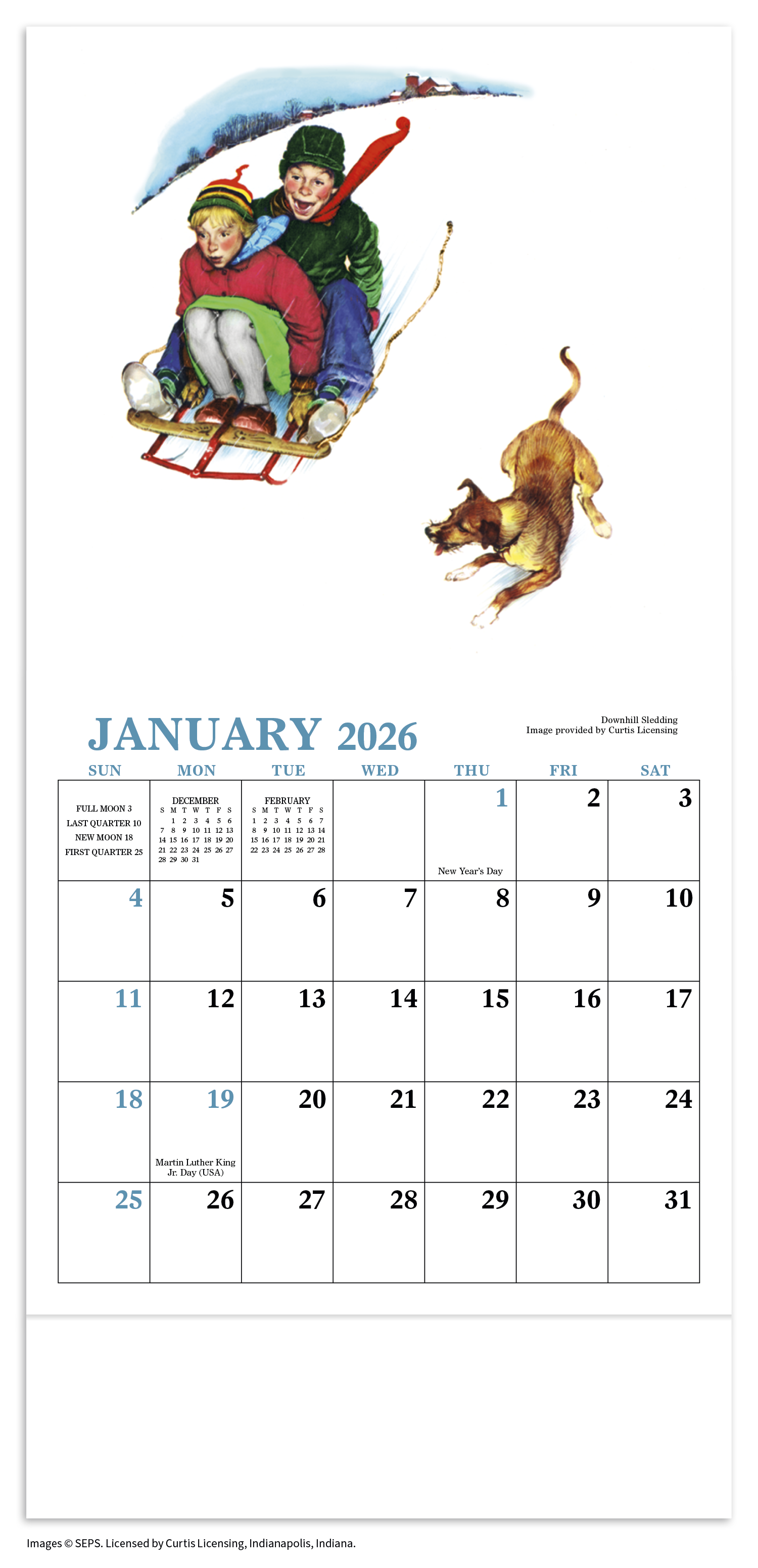 HotLine® Products Norman Rockwell Mini Calendar 56