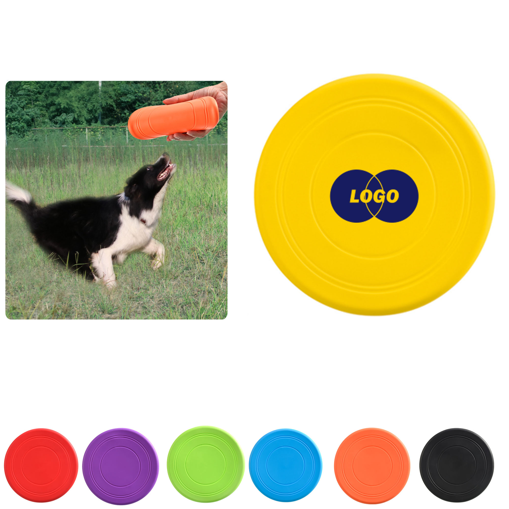 MOQ100 Pet Gift flying disc Customized Logo 2