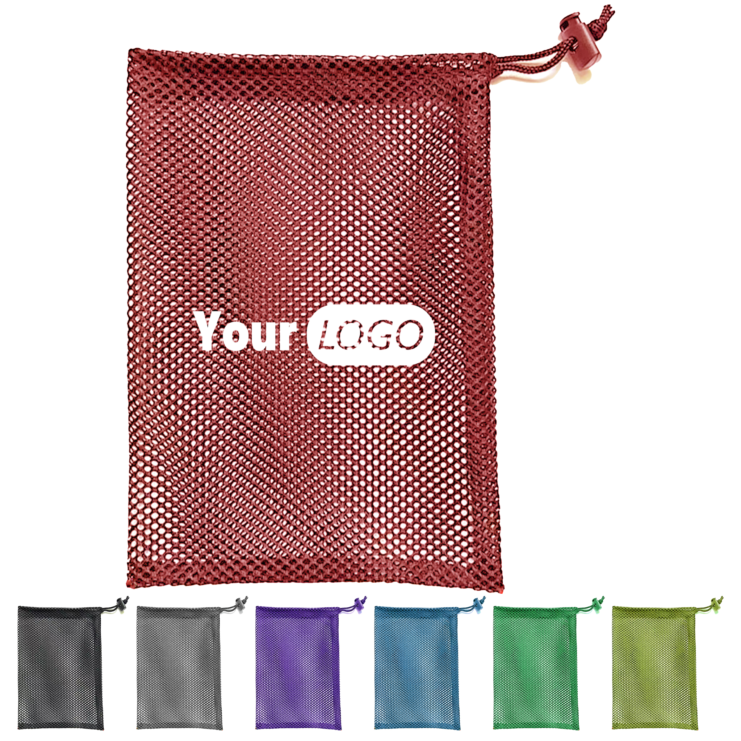 Polyester Lightweight Mesh Drawstring Golf Bag For Essential Storage 2
