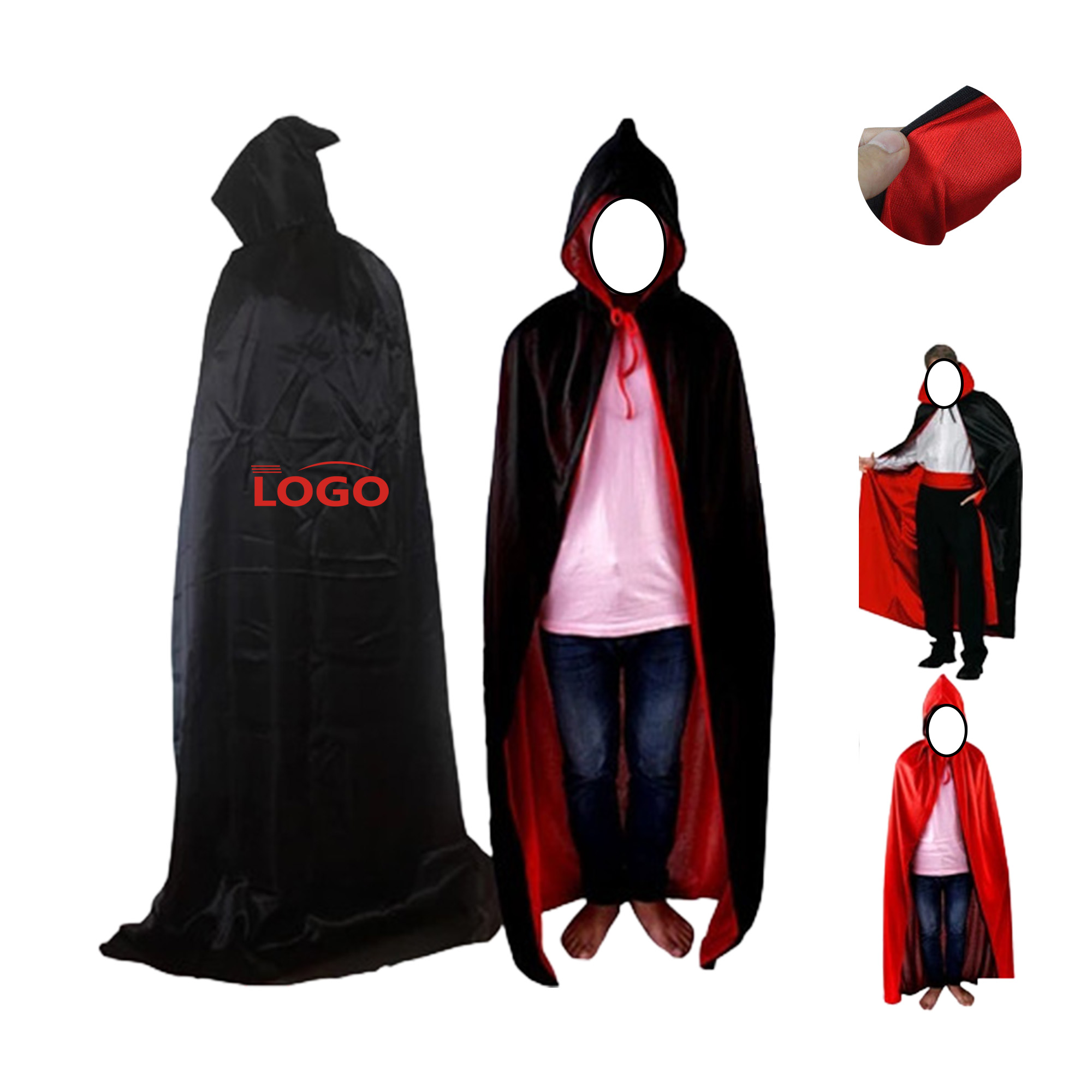 Hooded Halloween Costume Cape 1