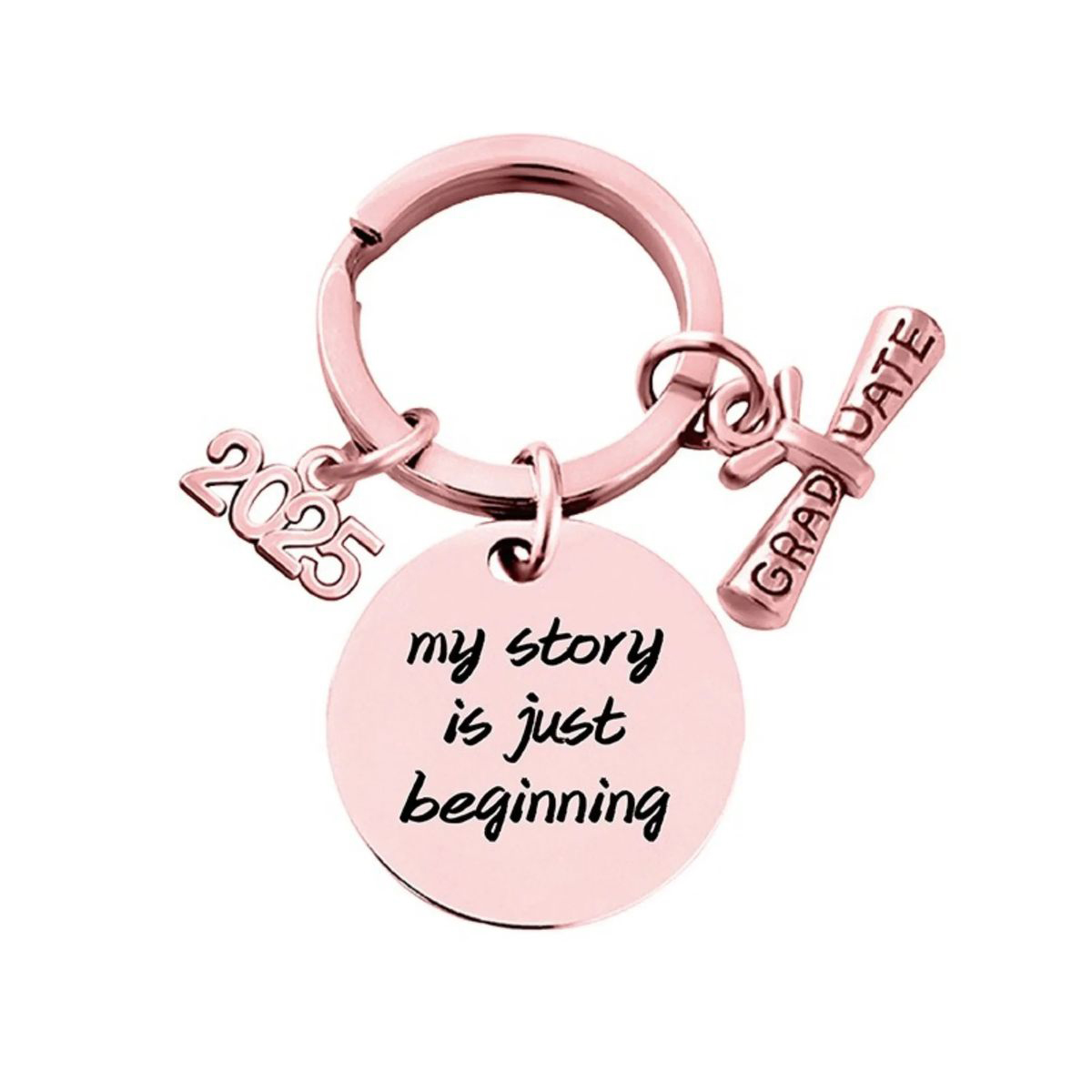 Stainless Polished Graduation Ceremony Keychain 7