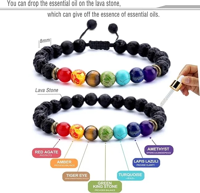 Adjustable Beaded Natural Stone Bracelet 3