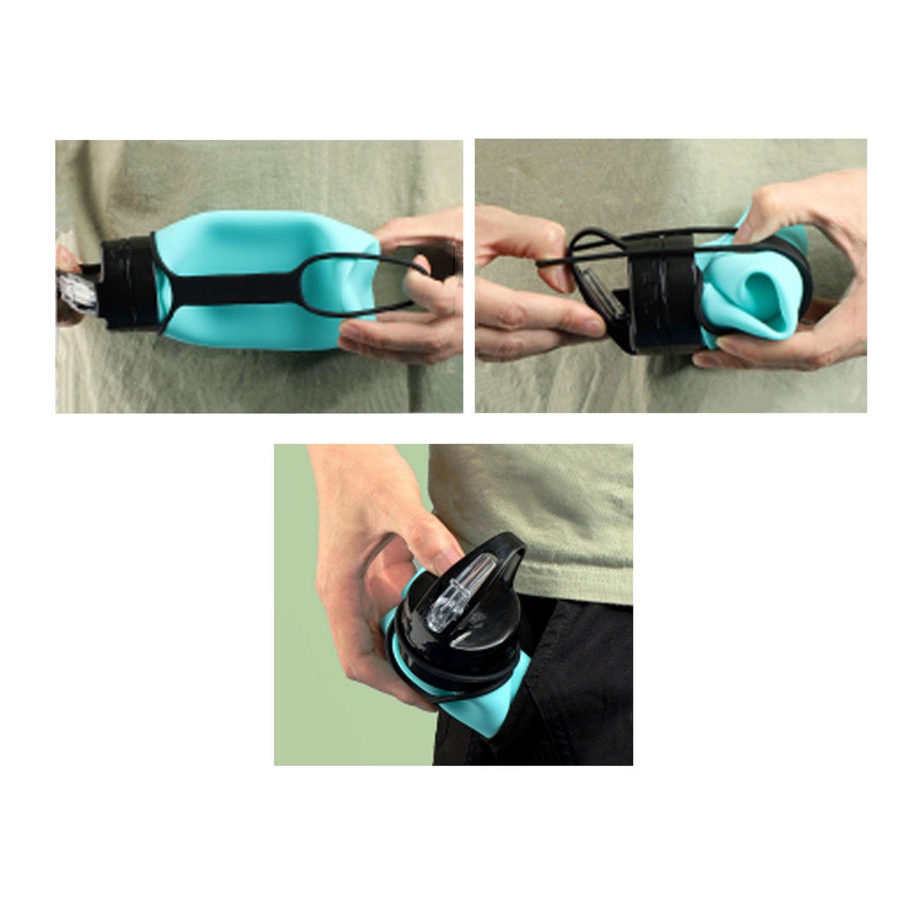 Silicone Foldable Water Bottles 15Oz 2