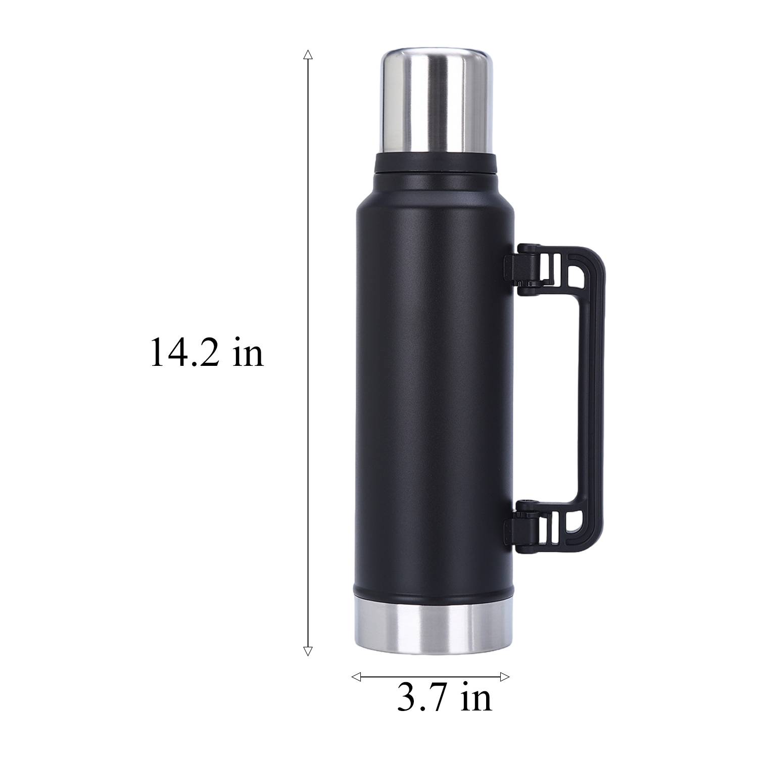 47oz Large Stainless Steel Thermos Water Bottle w/ Handle, custom water bottle with logo imprint 5