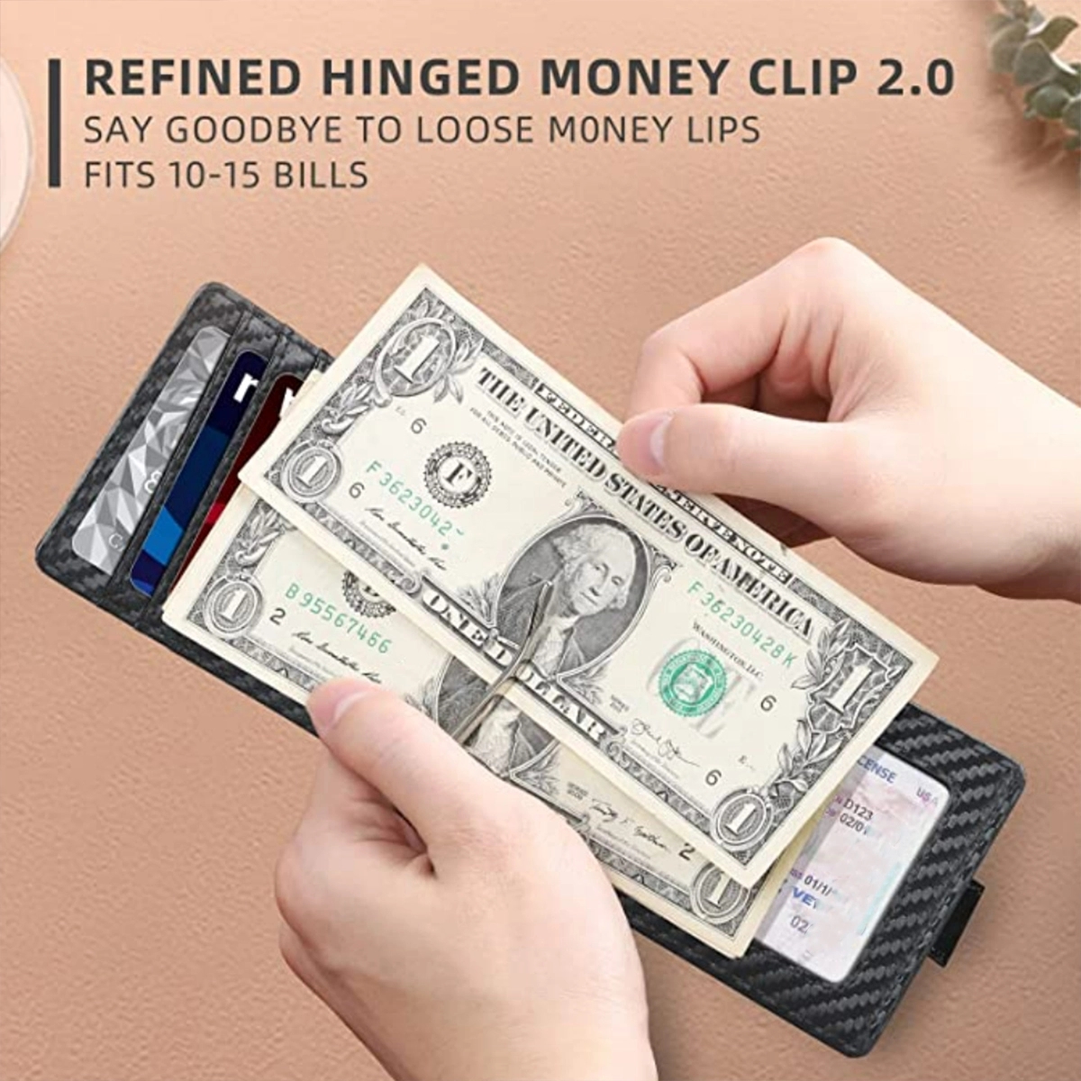 Slim Wallets For Men Rfid Money Clip 2