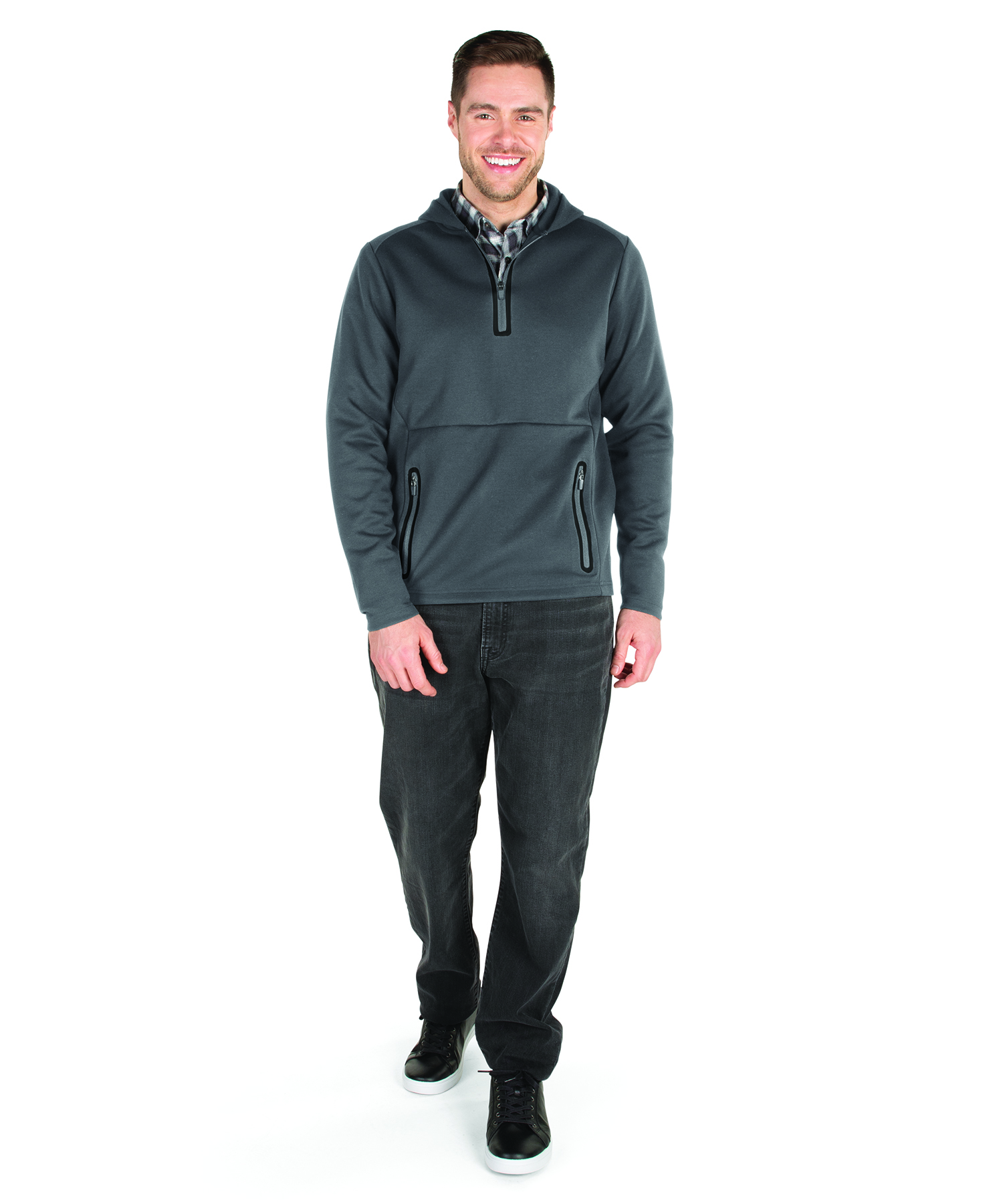 Seaport Quarter Zip Hoodie, custom hoodie or sweatshirt with logo imprint 17