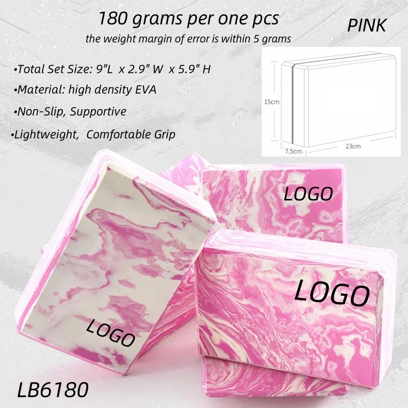 High Density Yoga Bricks Pilates Block Prop 180 Grams 2