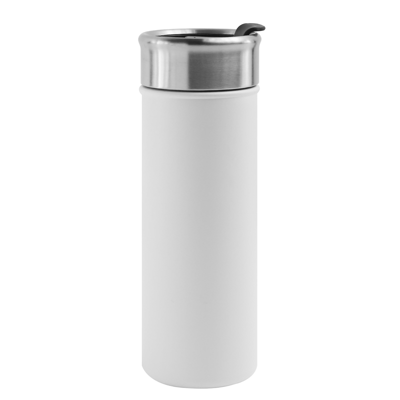 18 Oz. Newport Double Wall Stainless Steel Vacuum Insulated Canteen (White)