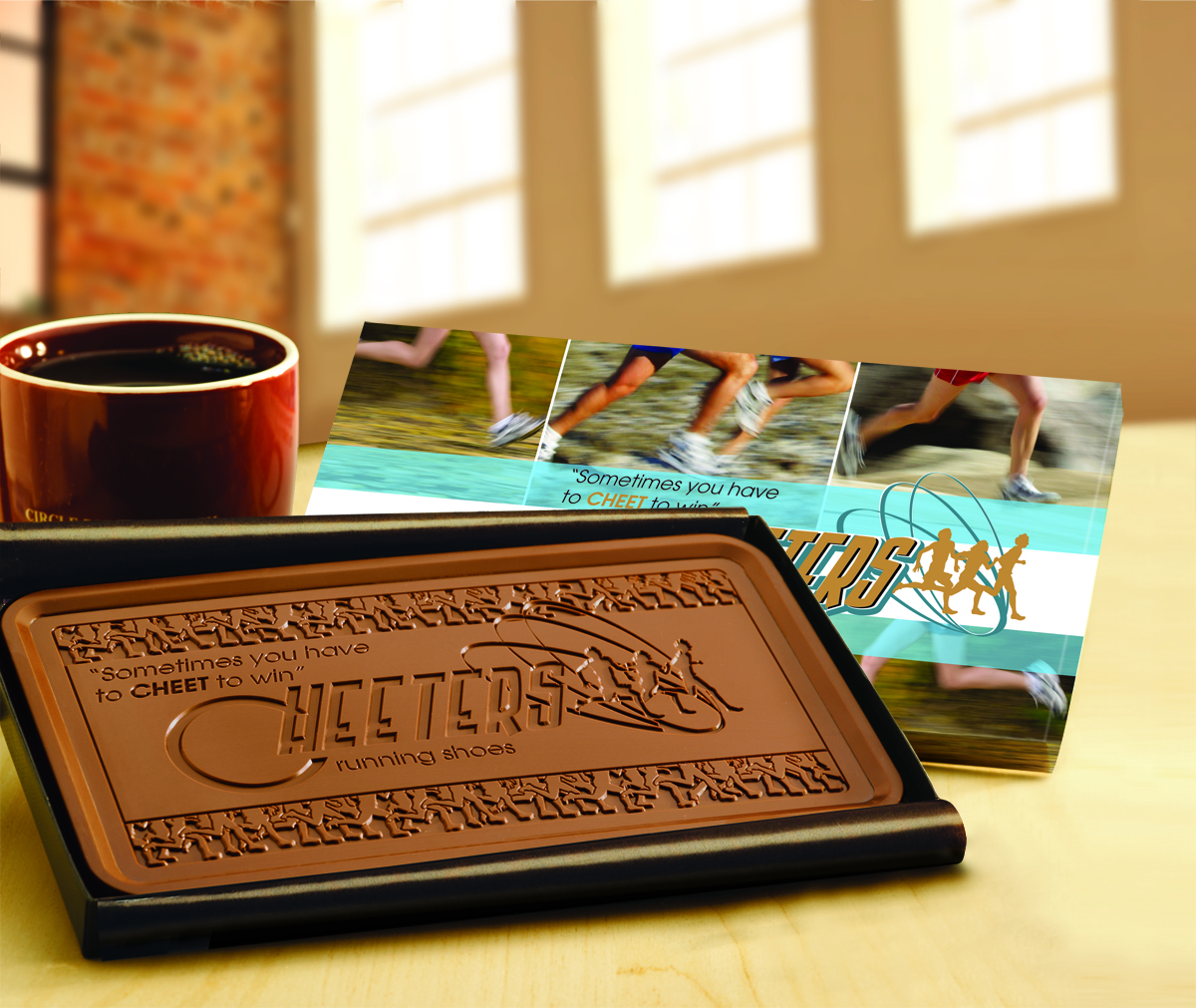 9"x5" Custom Decorated Chocolate Shape with Classic Custom Packaging 9