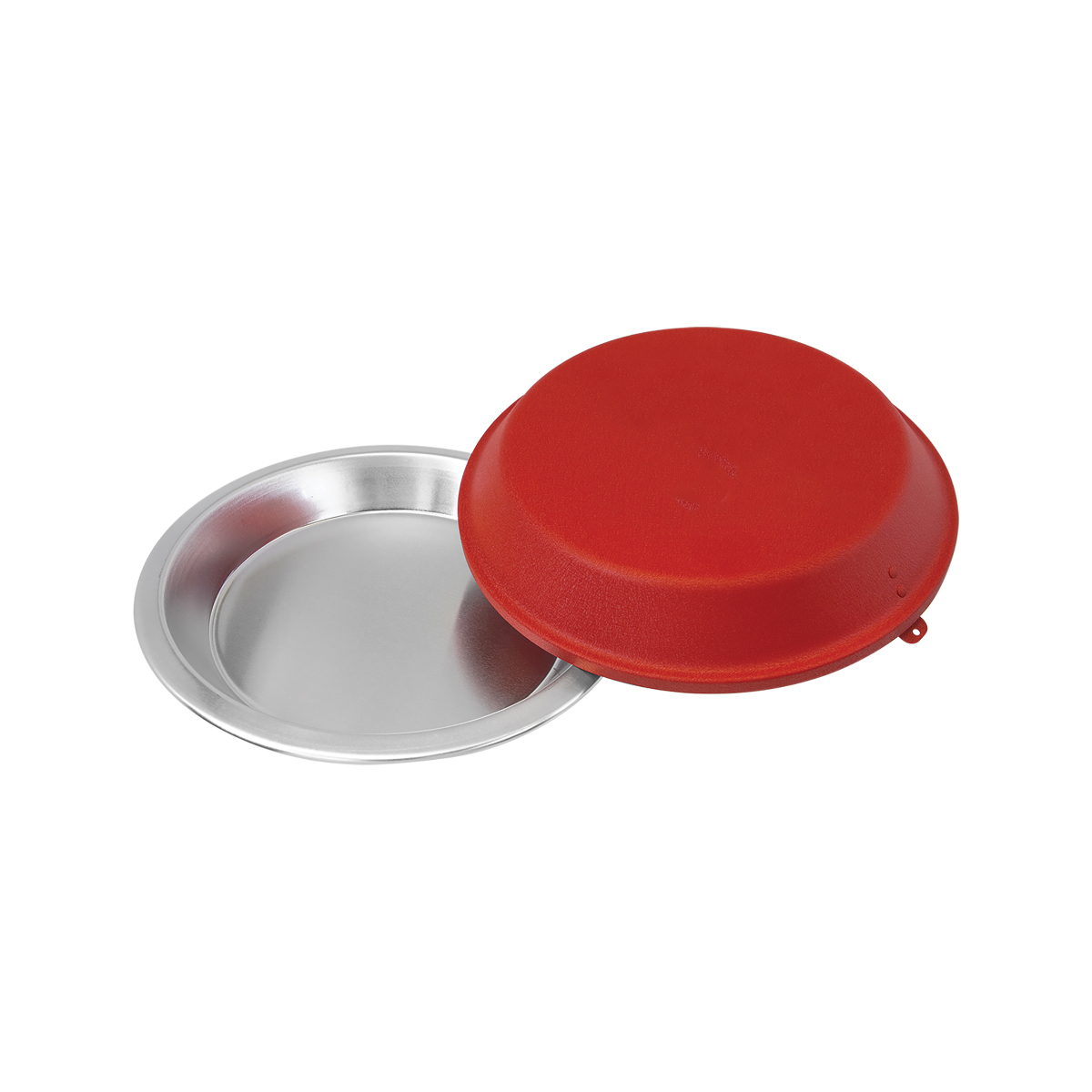 9" Aluminum Pie Pan with Red Lid 3