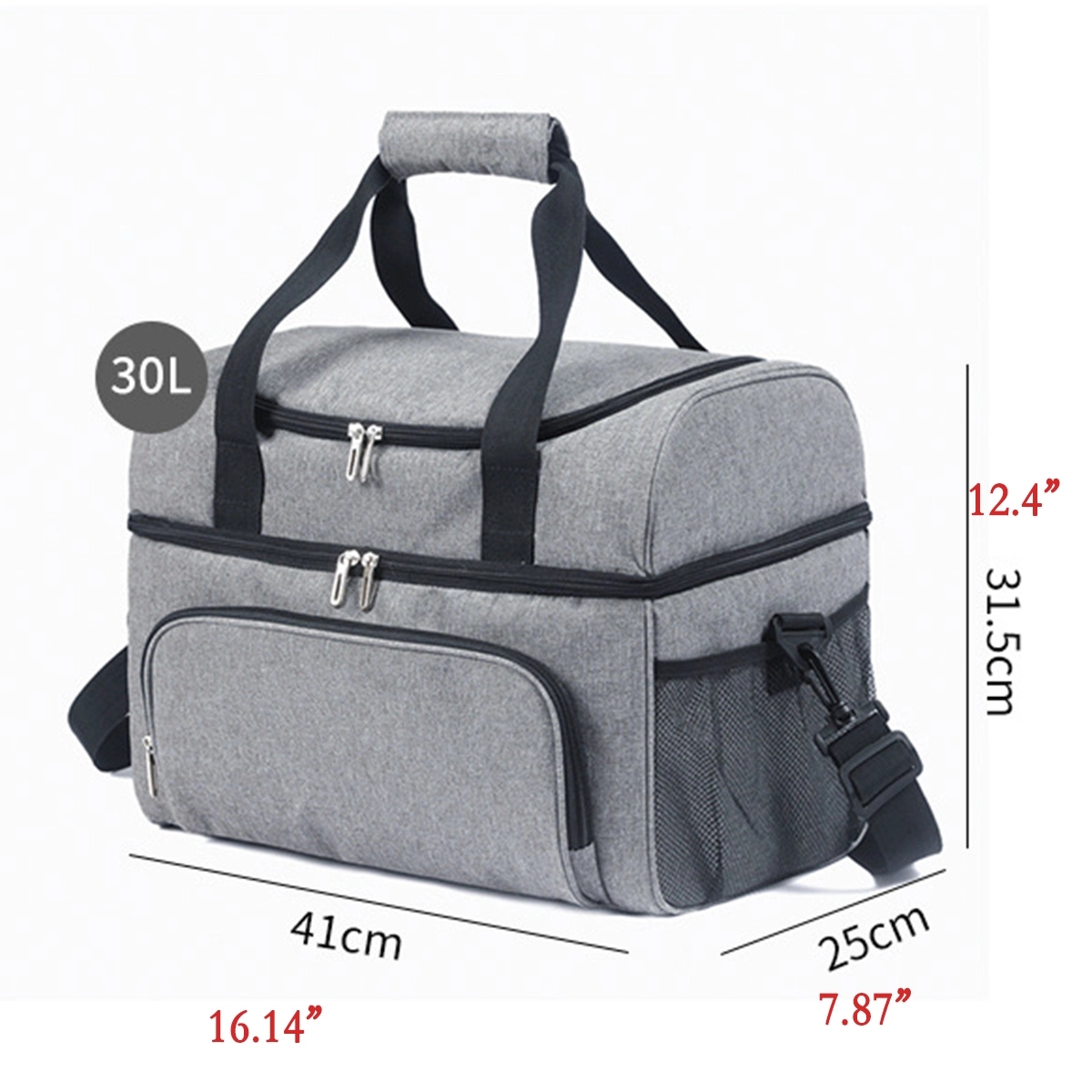 30L Double Decker Insulated Cooler Lunch Bag 5