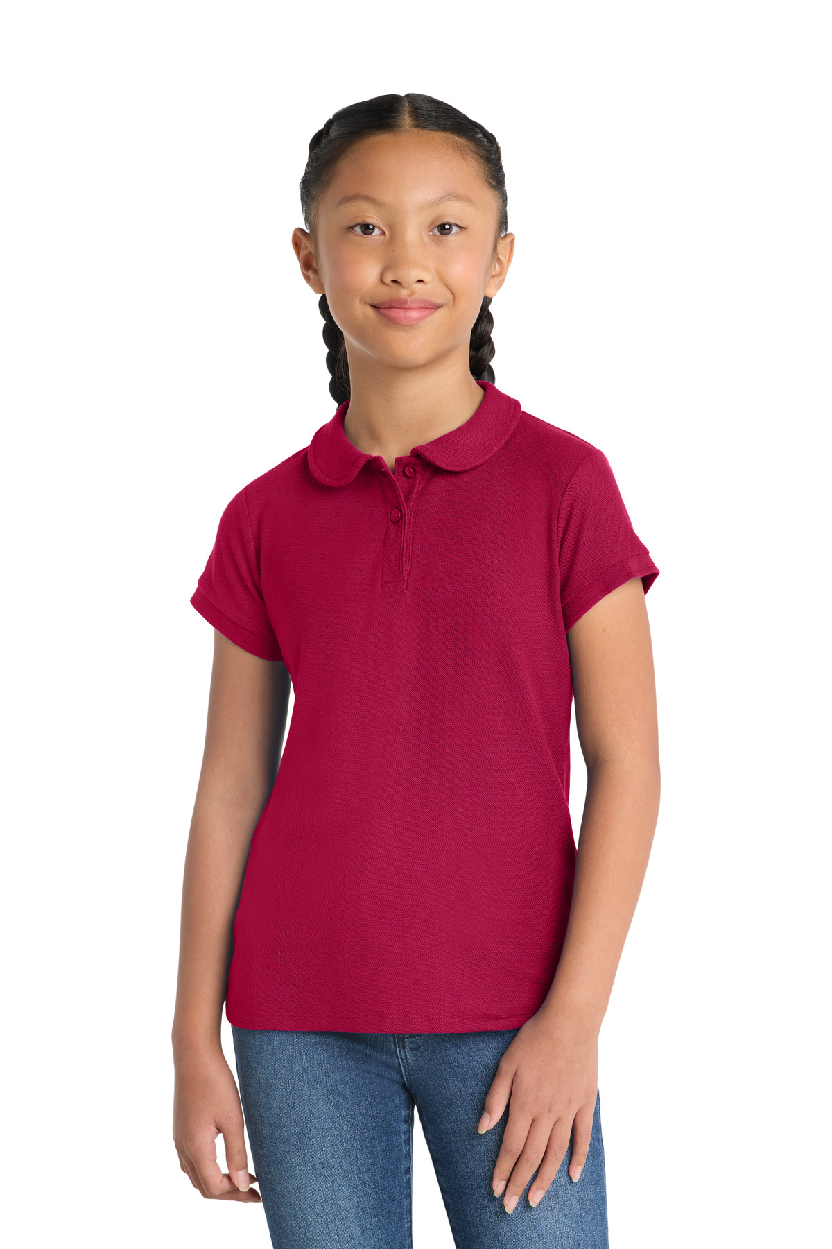 Port Authority Girls Silk Touch Peter Pan Collar Polo. YG503 29