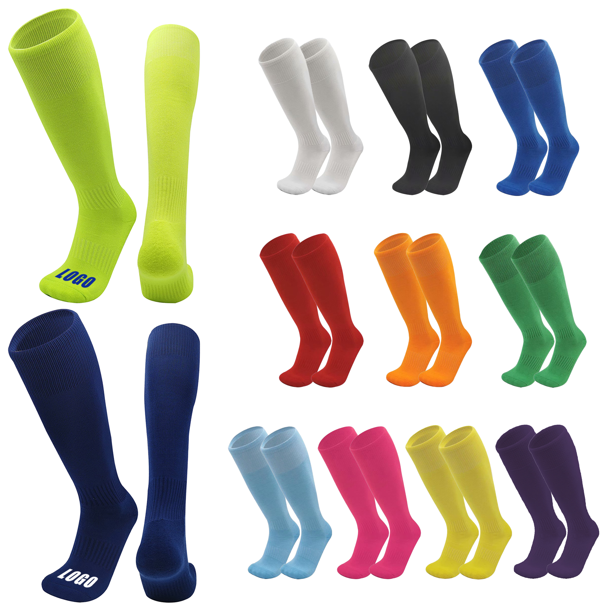 MOQ 50 Sport Athletic Knee High Socks 2