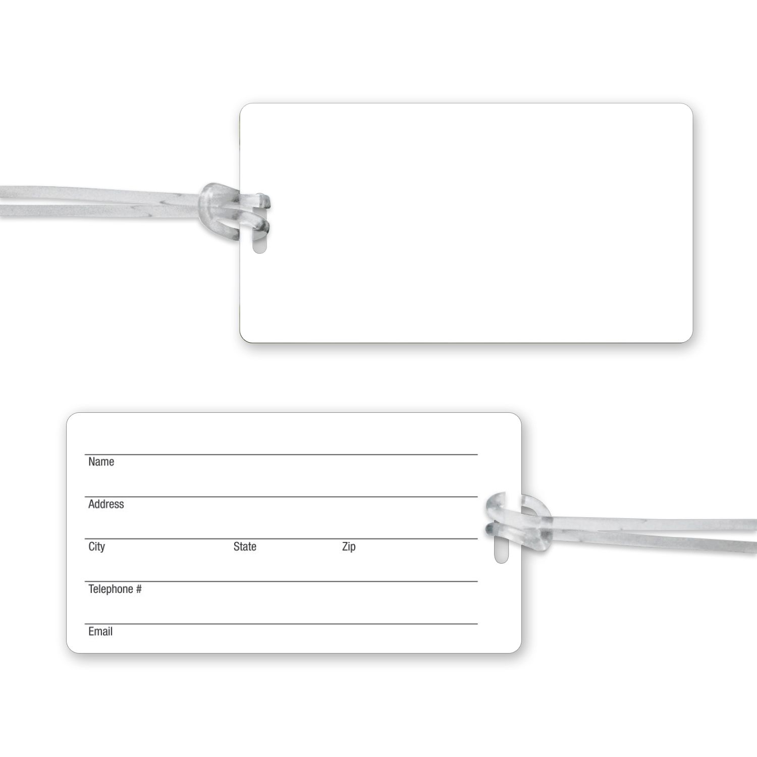 Ultra-Thin Luggage Tag with Clear Strap 1