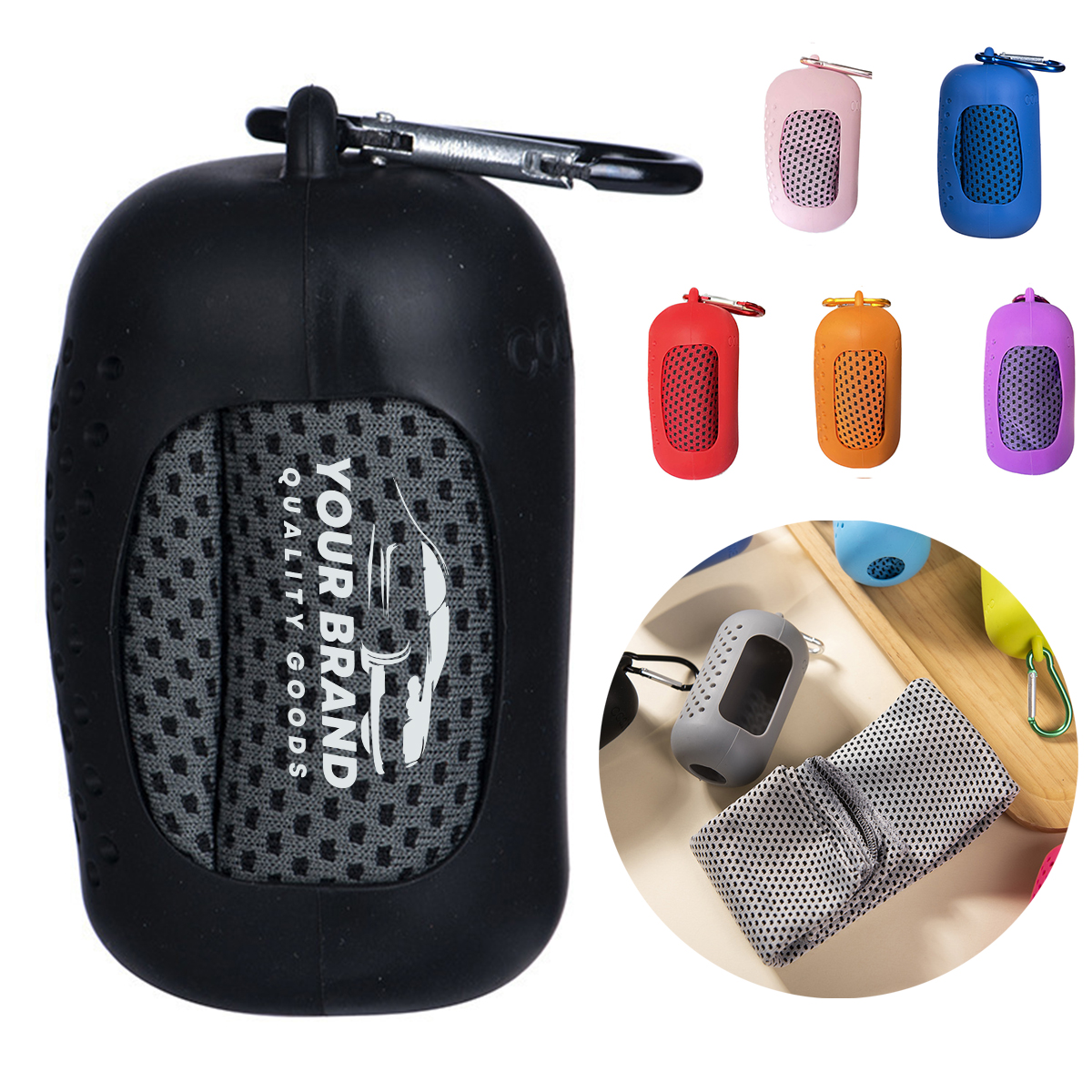 Summer Sports Cooling Sports Towel W/ Capsule Storage Case 1