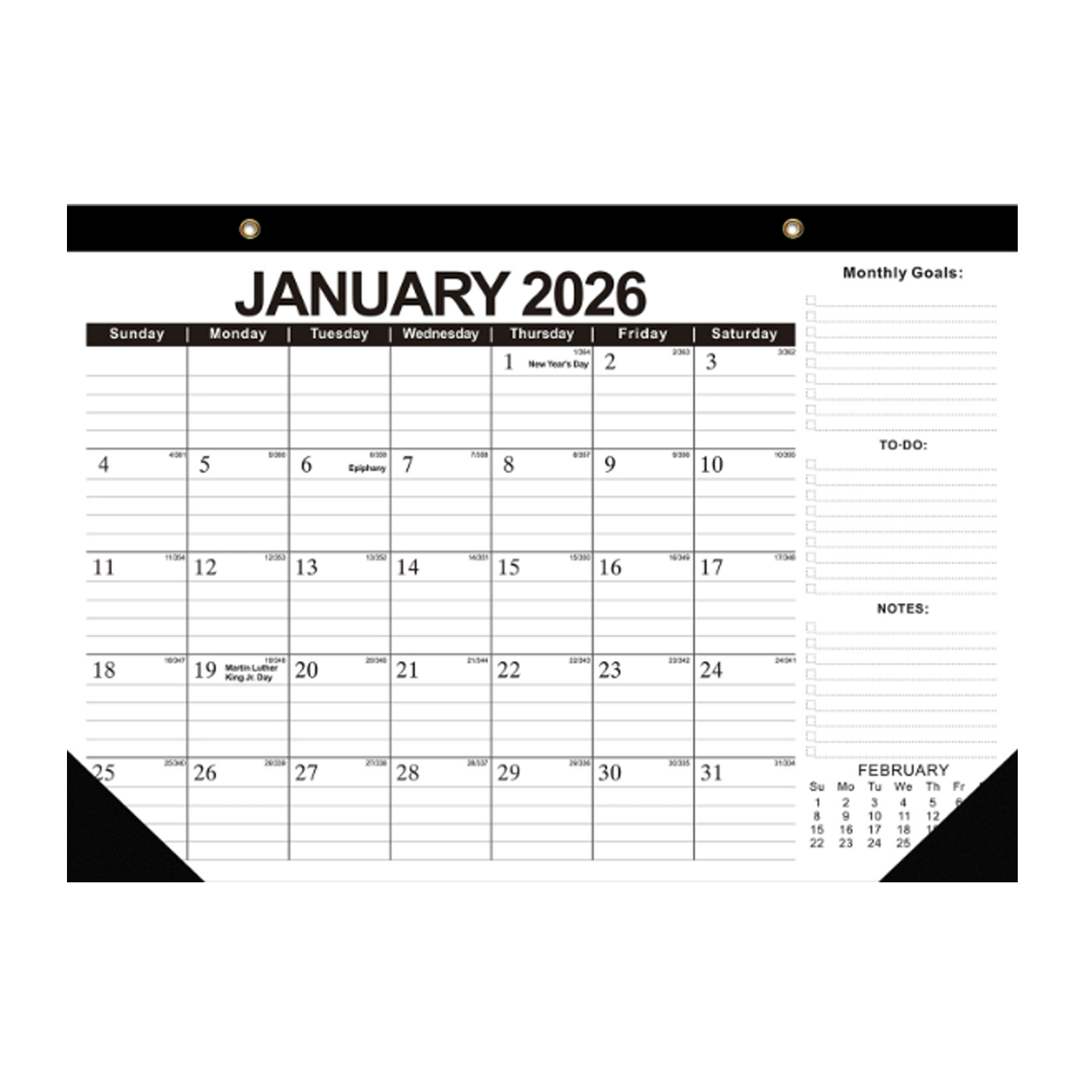 2026 Thick Paper Monthly Wall Calendar 2