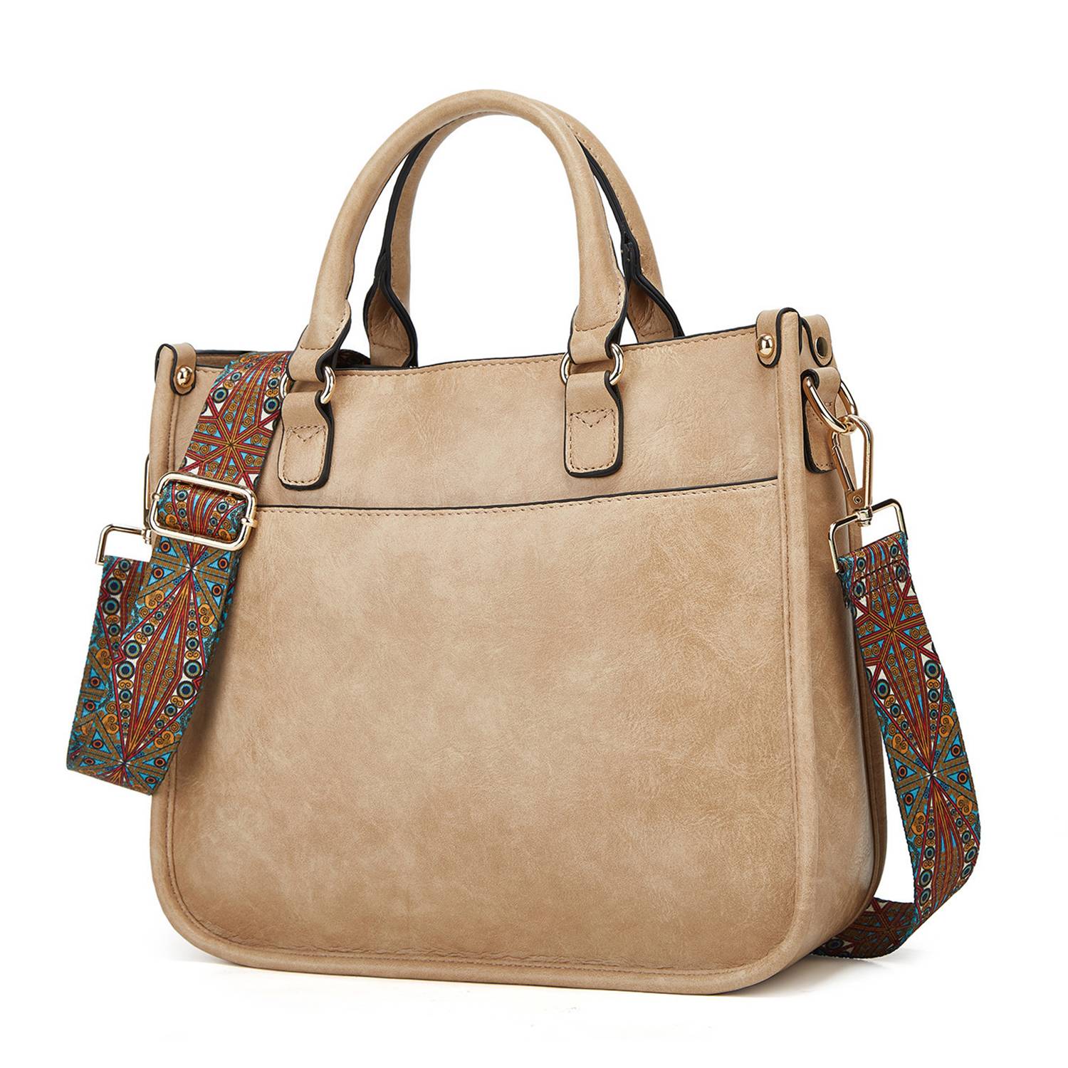 Vintage Large Capacity Pu Leather Handbag 5