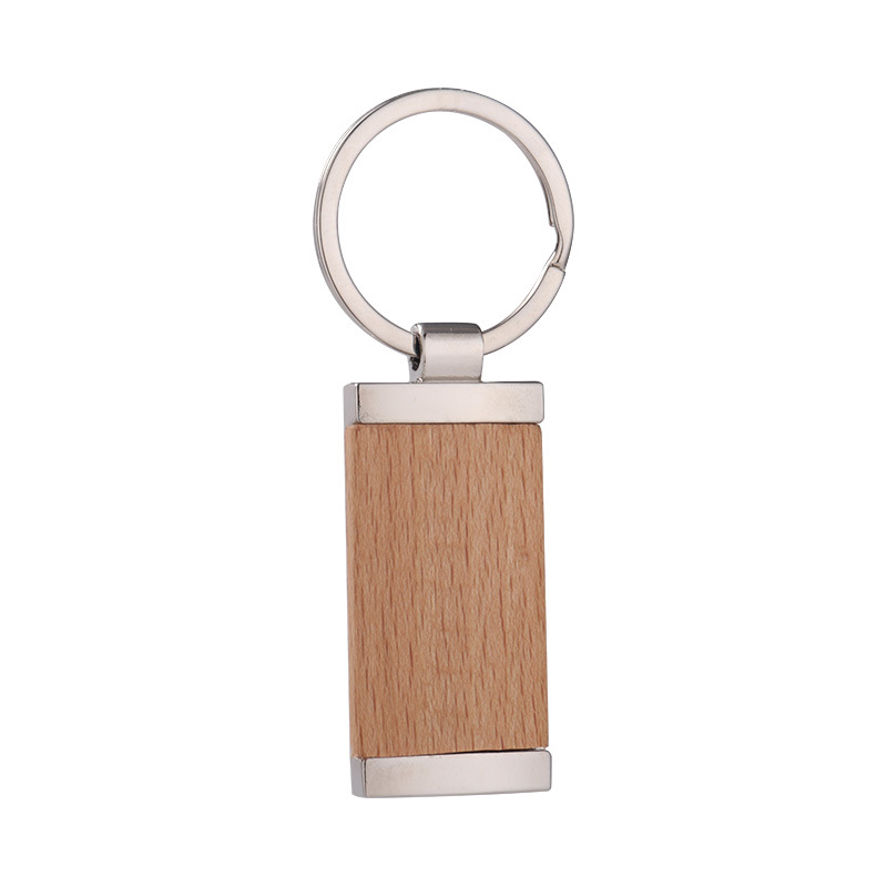 Bamboo Rectangle Keyring 4