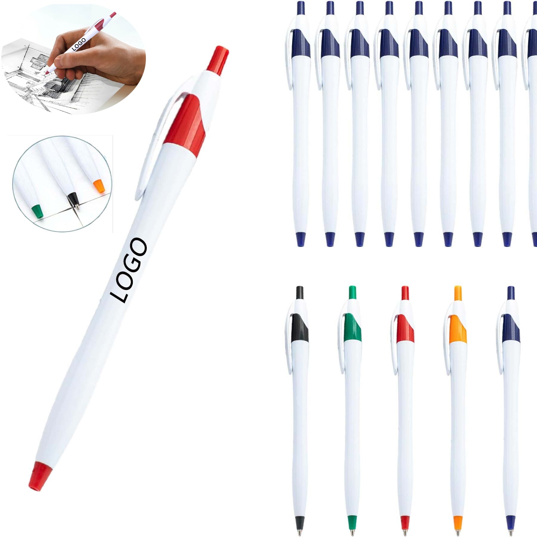 Plastic Javelin Ballpoint Pen - Black Ink 6