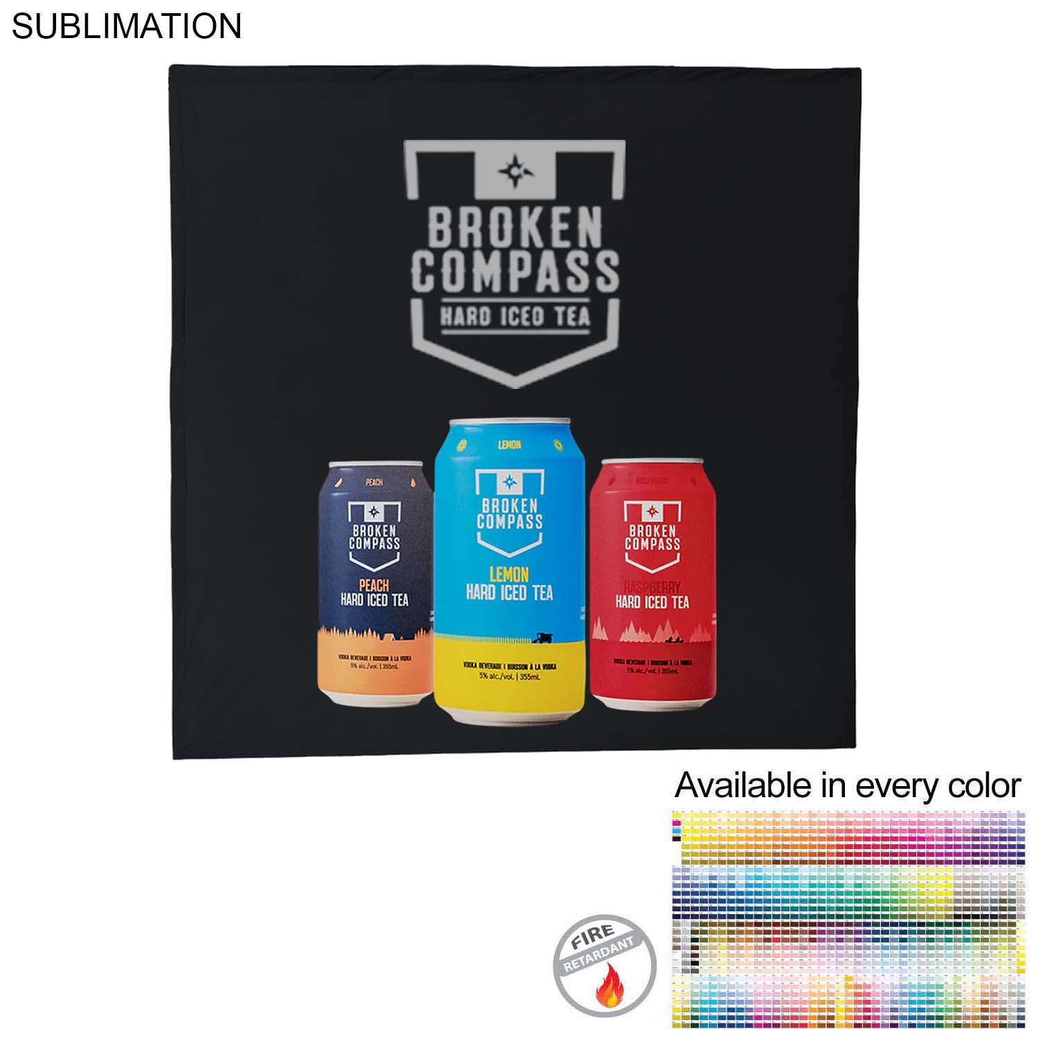 Tradeshow booth package Ultra, 7.5' Straight Wall Display with Wrap End Caps & Premium 6' tablecloth 10