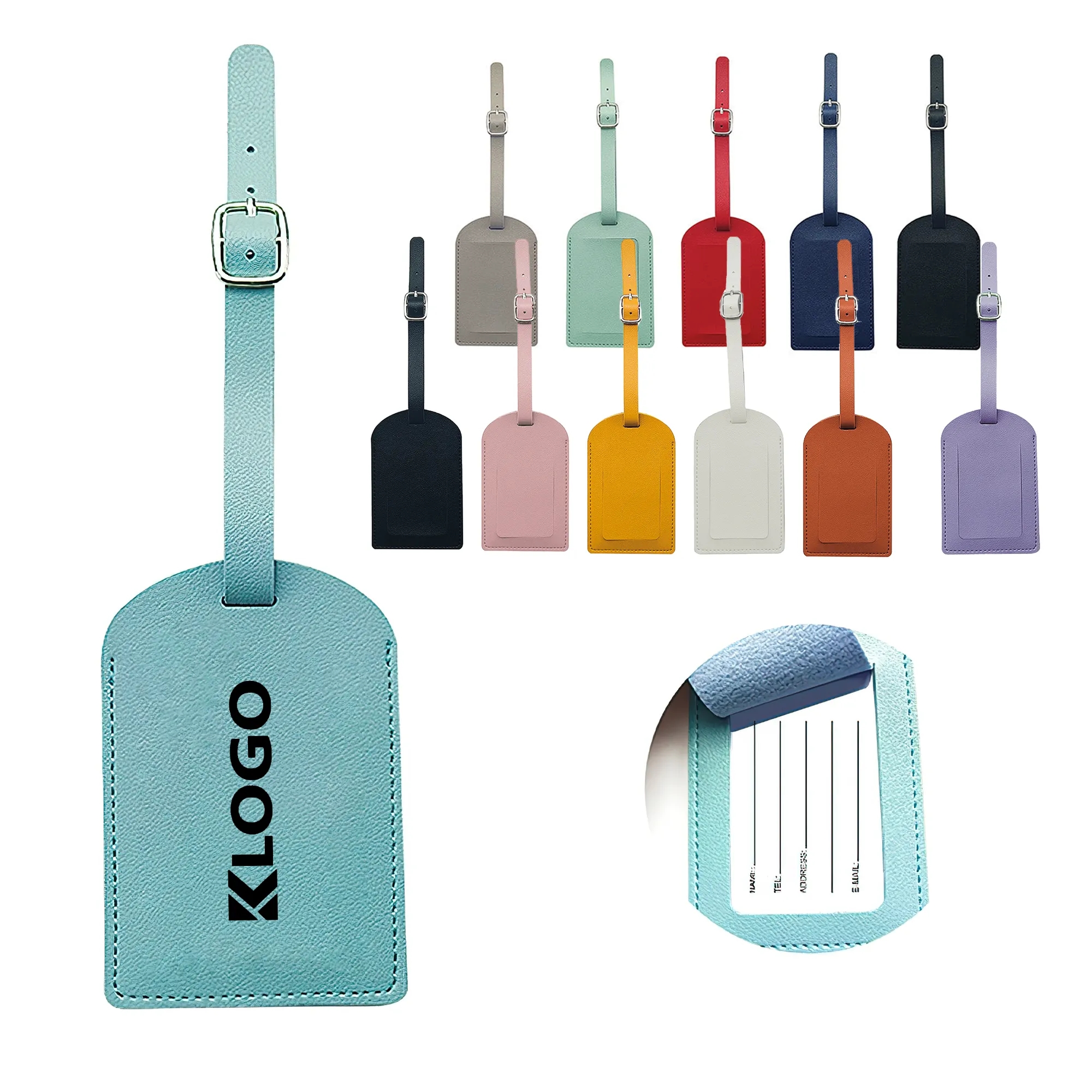 MOQ50 PU Luggage Tag 1