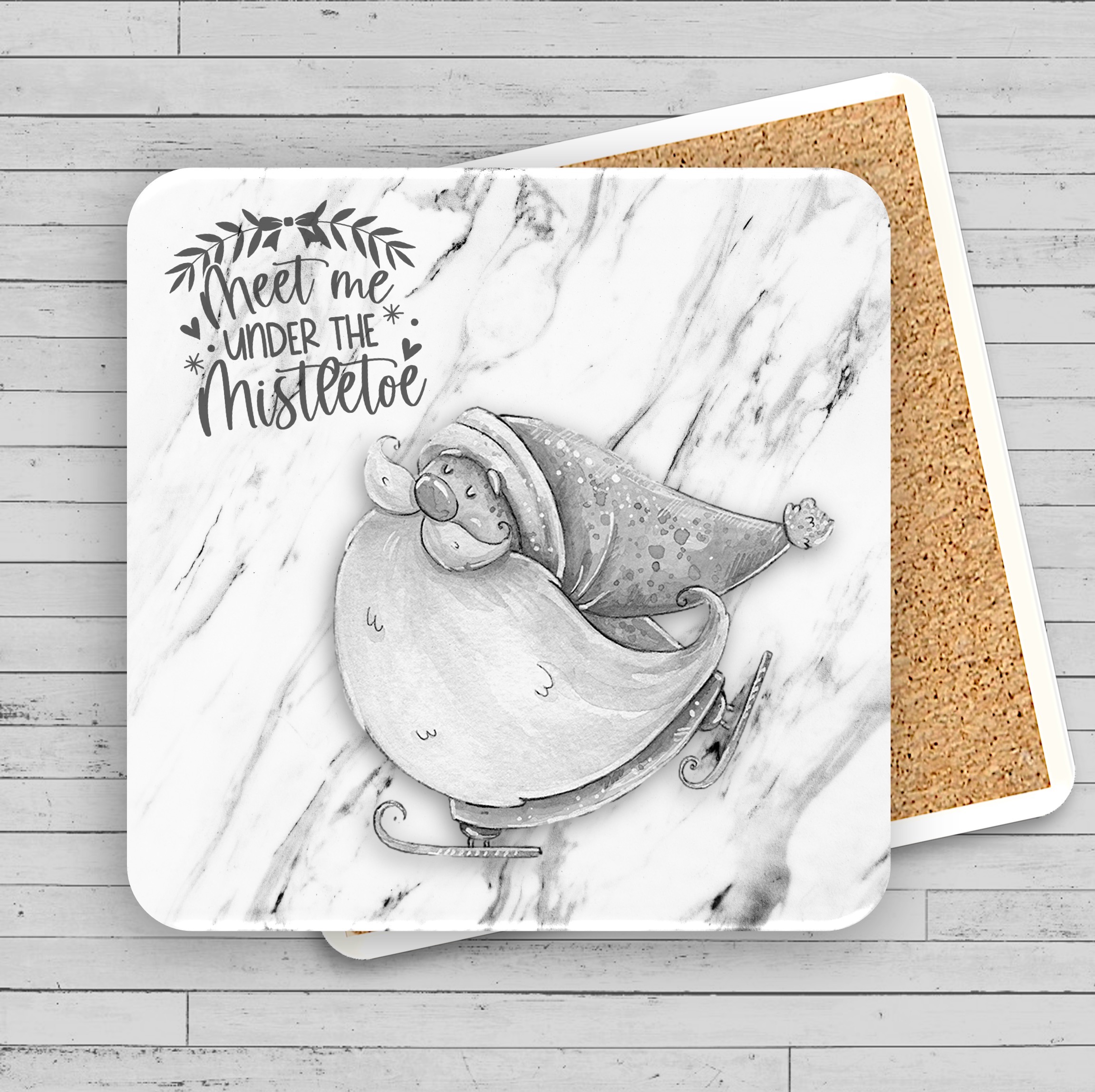 Faux Marble Printed Square Coaster 10