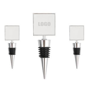 Stylish Square Top Wine Bottle Stopper 2