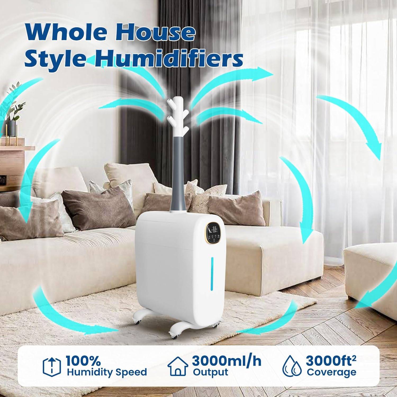 6.6Gal/25L Whole House Large Humidifier 5