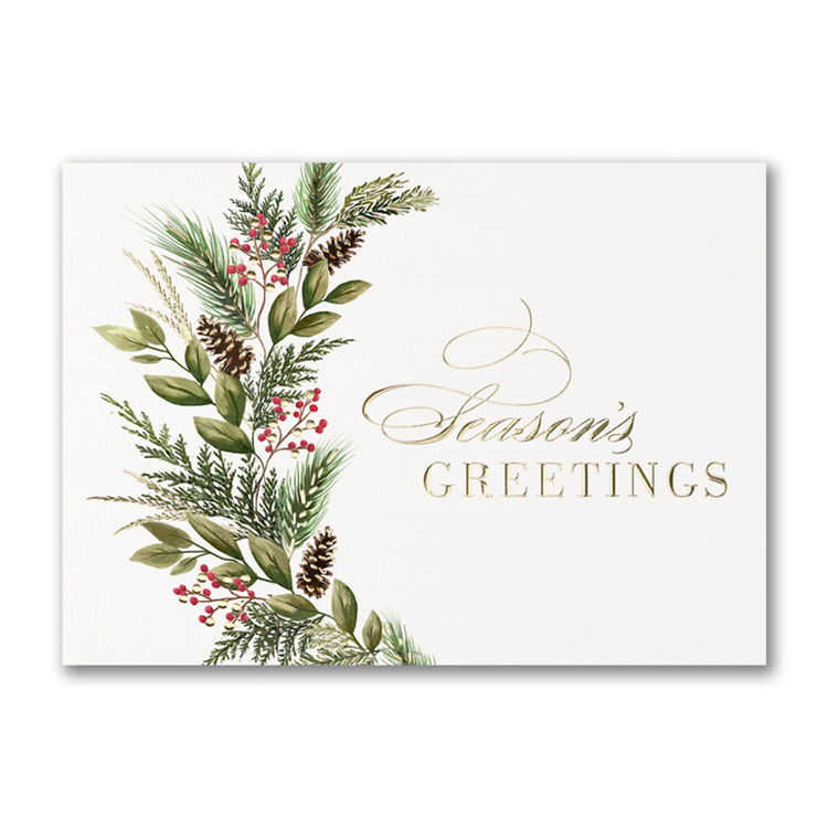 Simple Greenery Holiday Card 3
