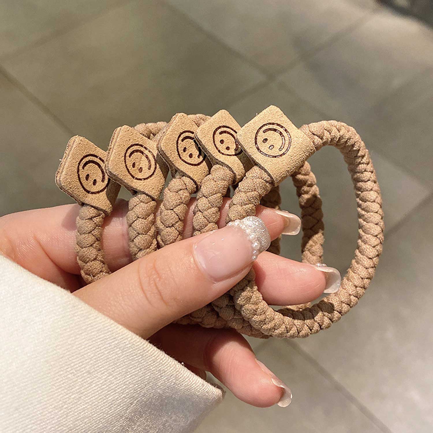 Custom Terry Cloth Seamless High-Elasticity Hair Ties 10