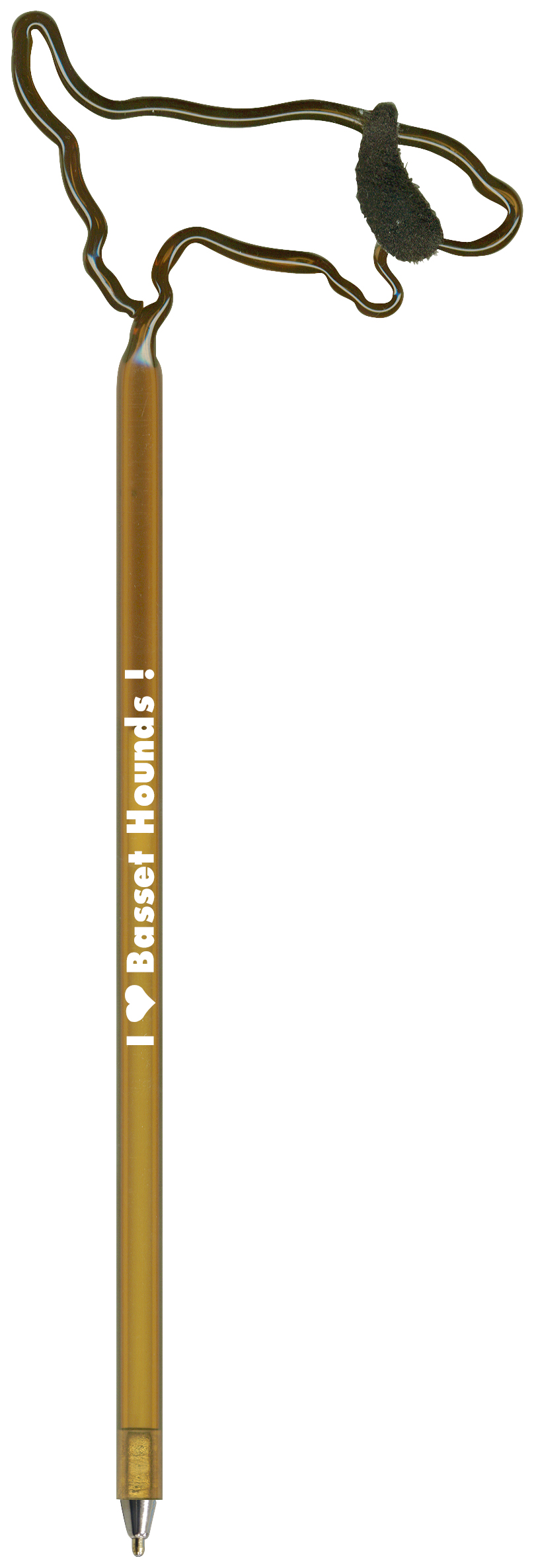 Dog Basset Hound with Ears Inkbend Standard, Bent Pen