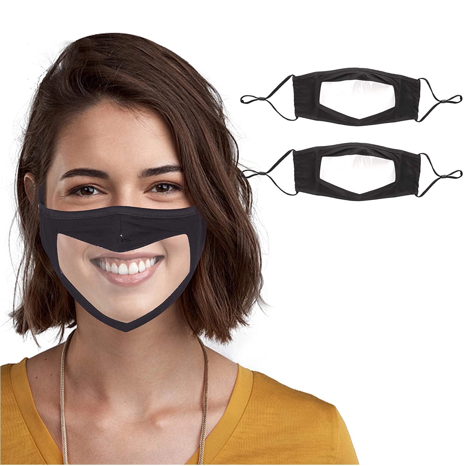 Reusable Mouth Visible Transparent Face Mask 2