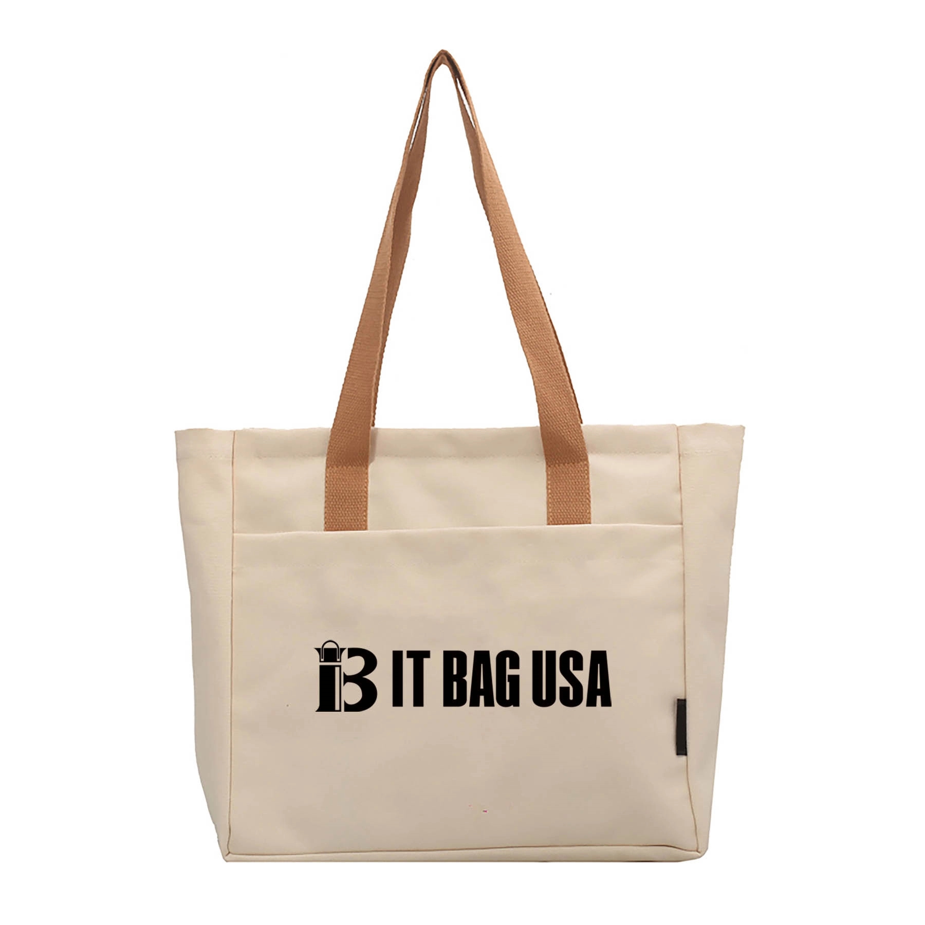 Cotton Canvas Shopping Tote Bag, custom tote bag with logo imprint 1