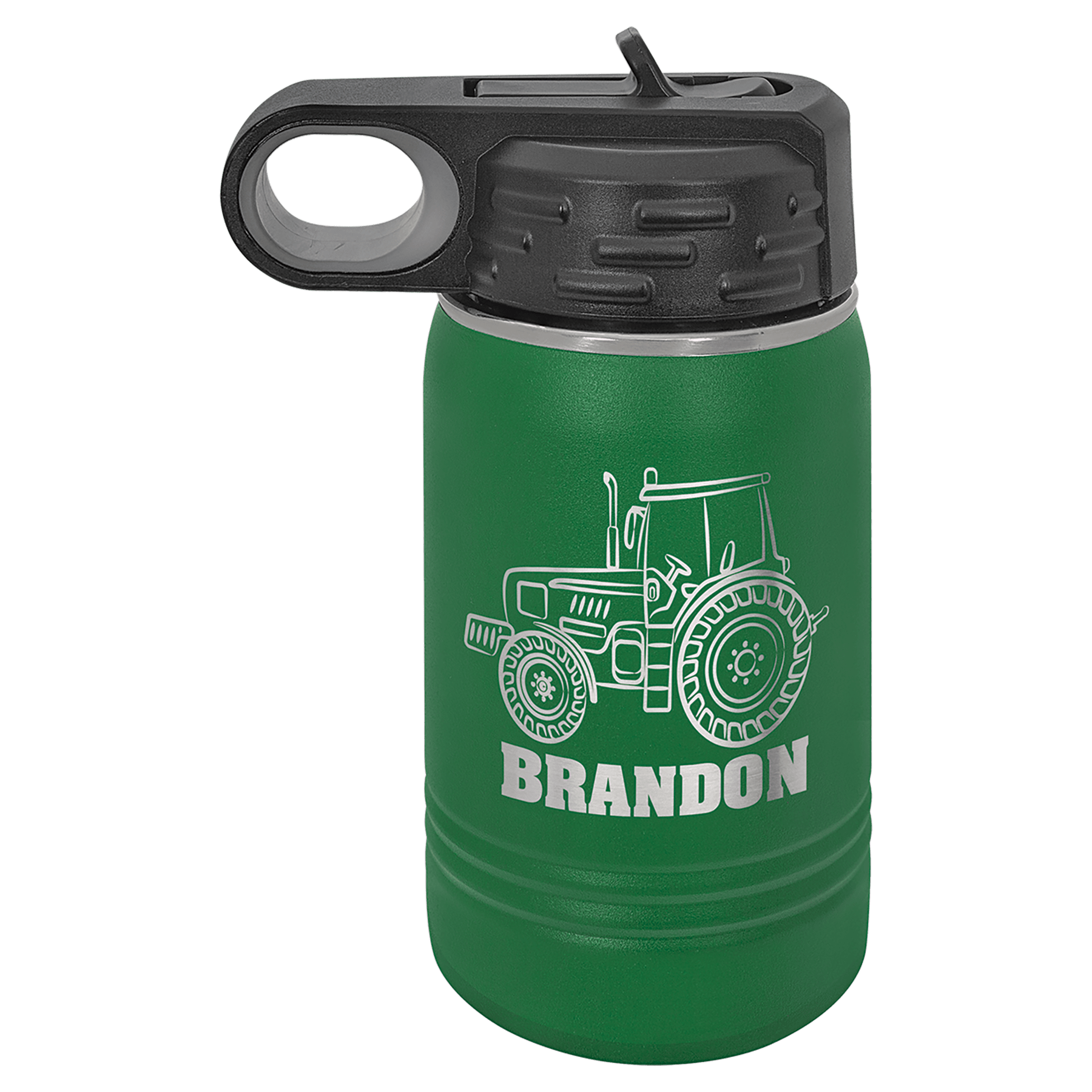 12 oz. Green Laser Engraved Polar Camel Water Bottles 1