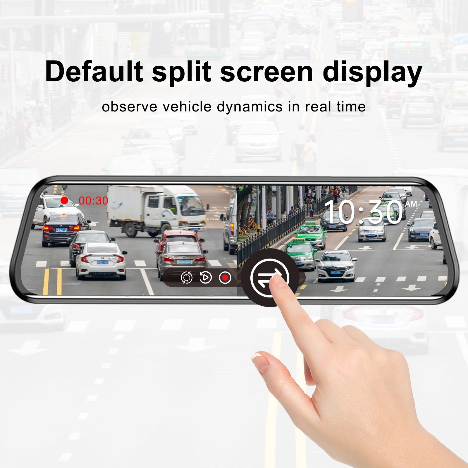 4K Mirror Dash 1080P Car Camera With Hd Screen Wide 13