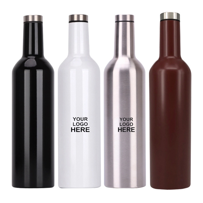 25 Oz Vacuum Insulated Water Bottle Wine Flask, custom water bottle with logo imprint 6