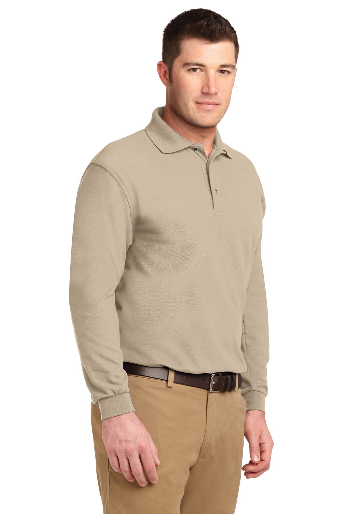 Port Authority Silk Touch Long Sleeve Polo. K500LS 1