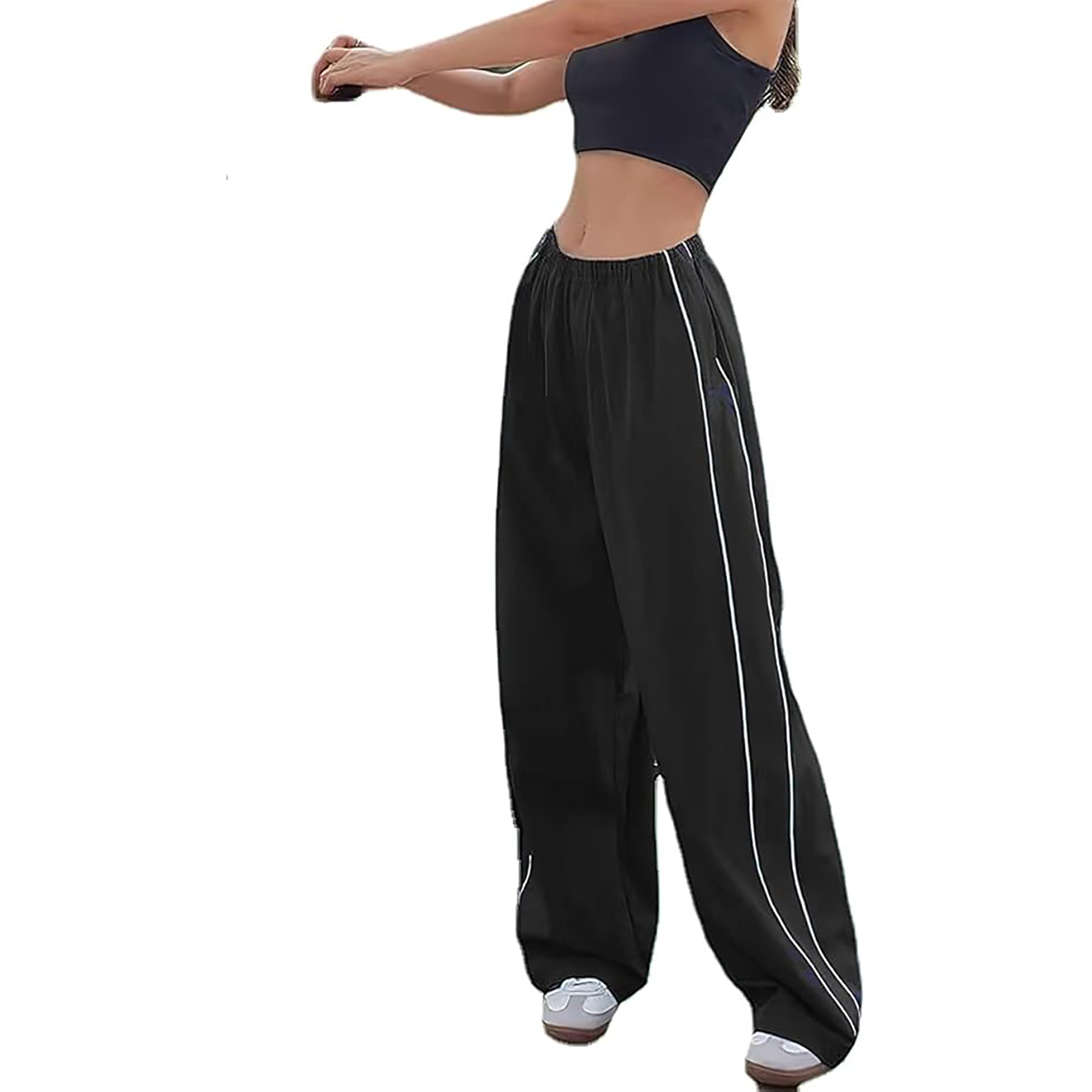 Women's Baggy Y2K Parachute Track Pants 10