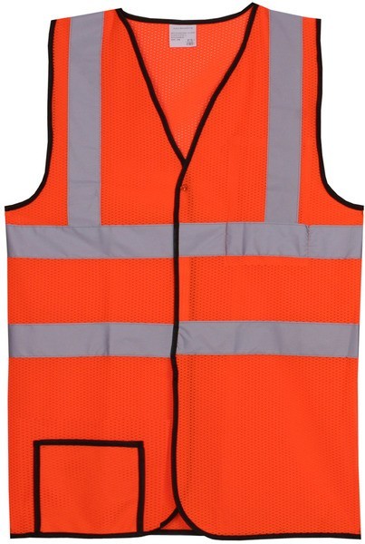Polyester Orange Mesh Safety Vest SV154