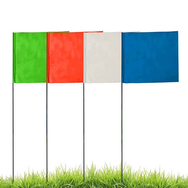 Custom Marking Flag With Wire Staff 2