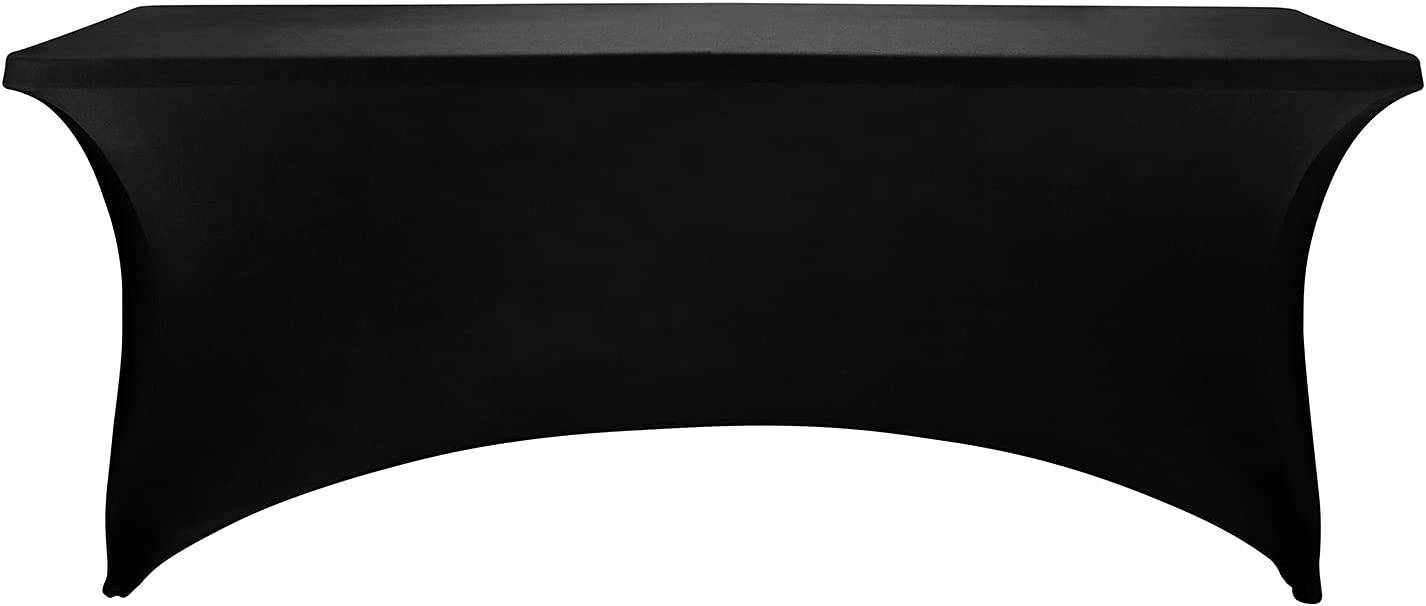 6-Foot Polyester Rectangular Stretch Spandex Table Cover 6