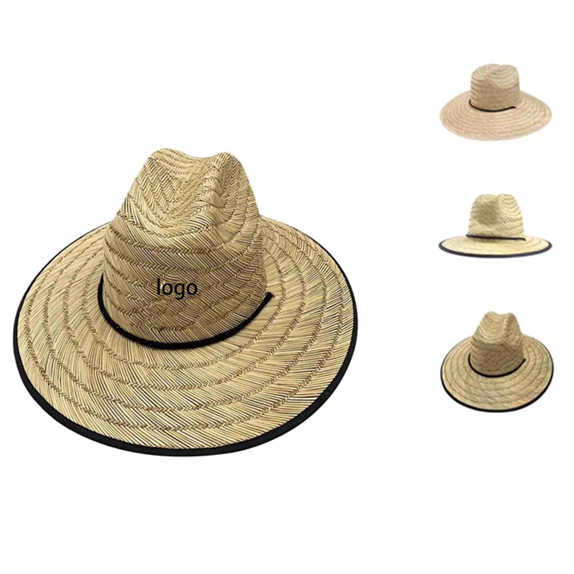 Portable Straw Hat w/ Custom Patch 2
