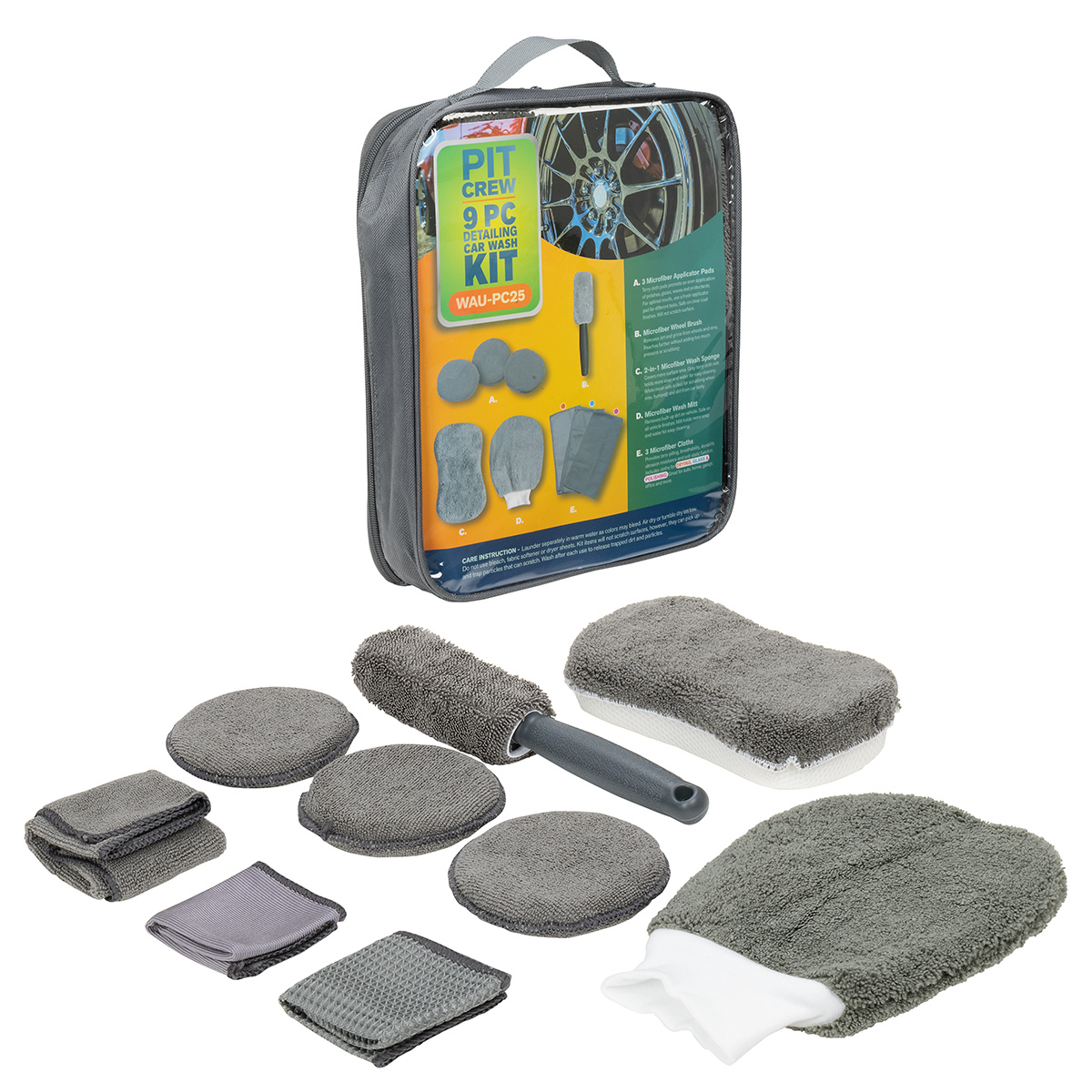 Pit Crew 9-Piece Car Wash Detailing Kit 3