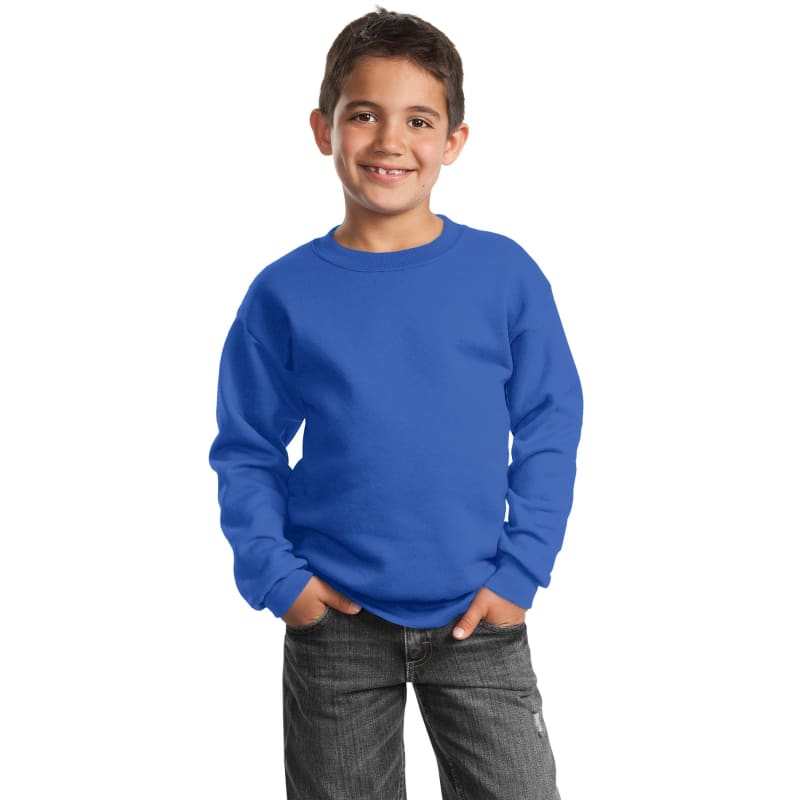 Port & Company Youth Core Fleece Crewneck Sweatshirt. 8