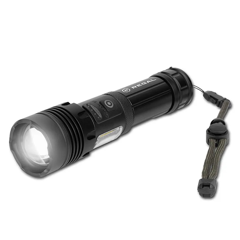 1200LM Metal Flashlight with 2000mAh Rechargeable Battery 6