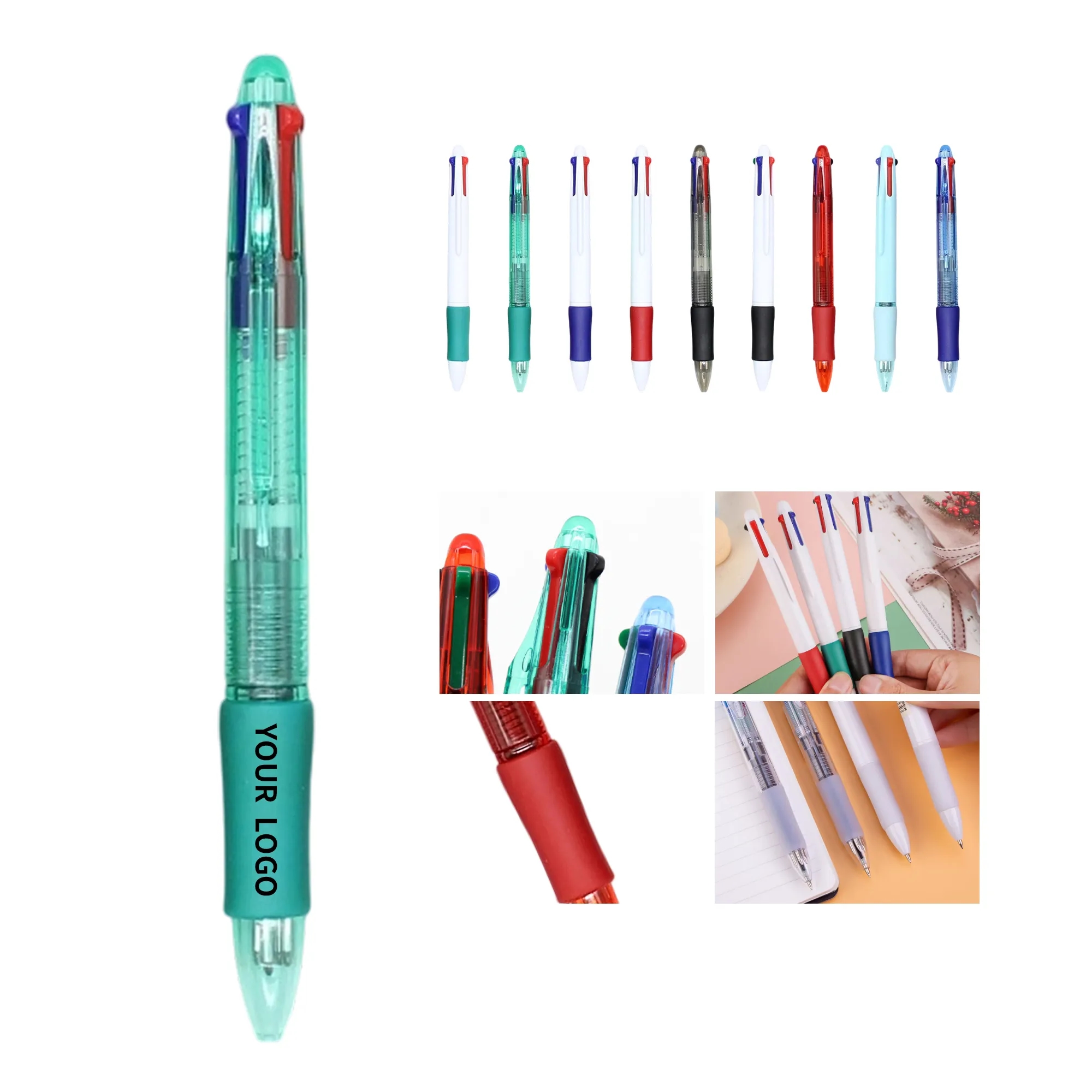 Ballpoint Pen Plastic 4 Color Writing Tool 4