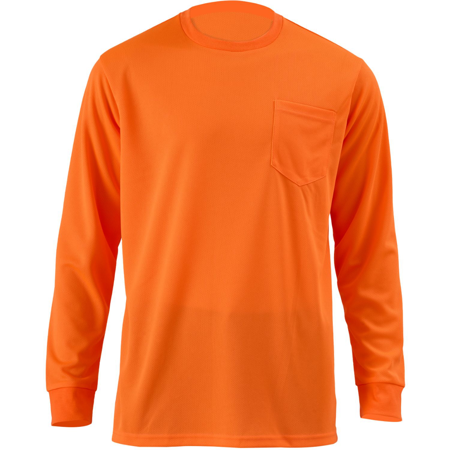 Non-ANSI Safety Long Sleeve Tee Shirt w/ Pocket 7