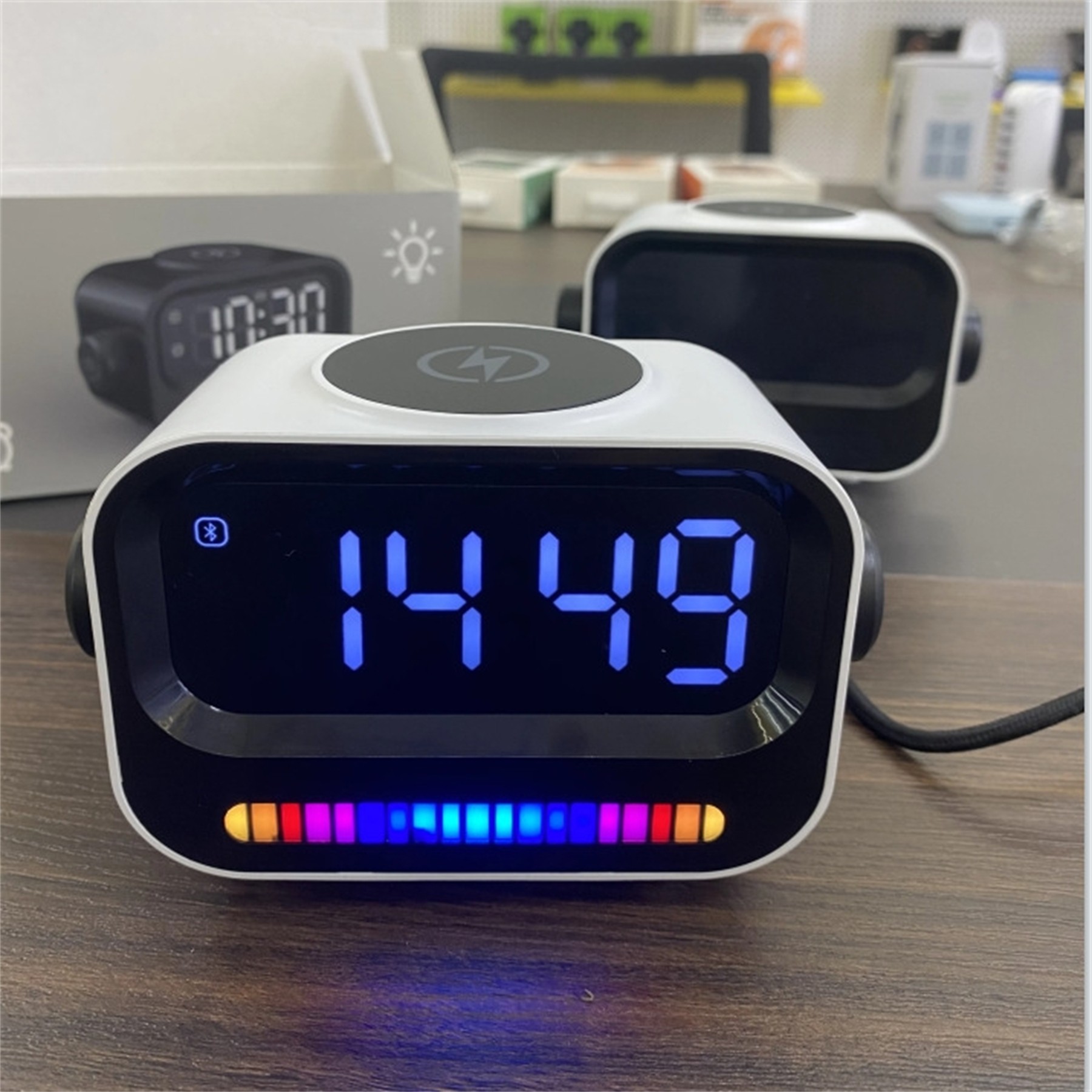 15W Wireless Charger with Alarm Clock and Speaker 3